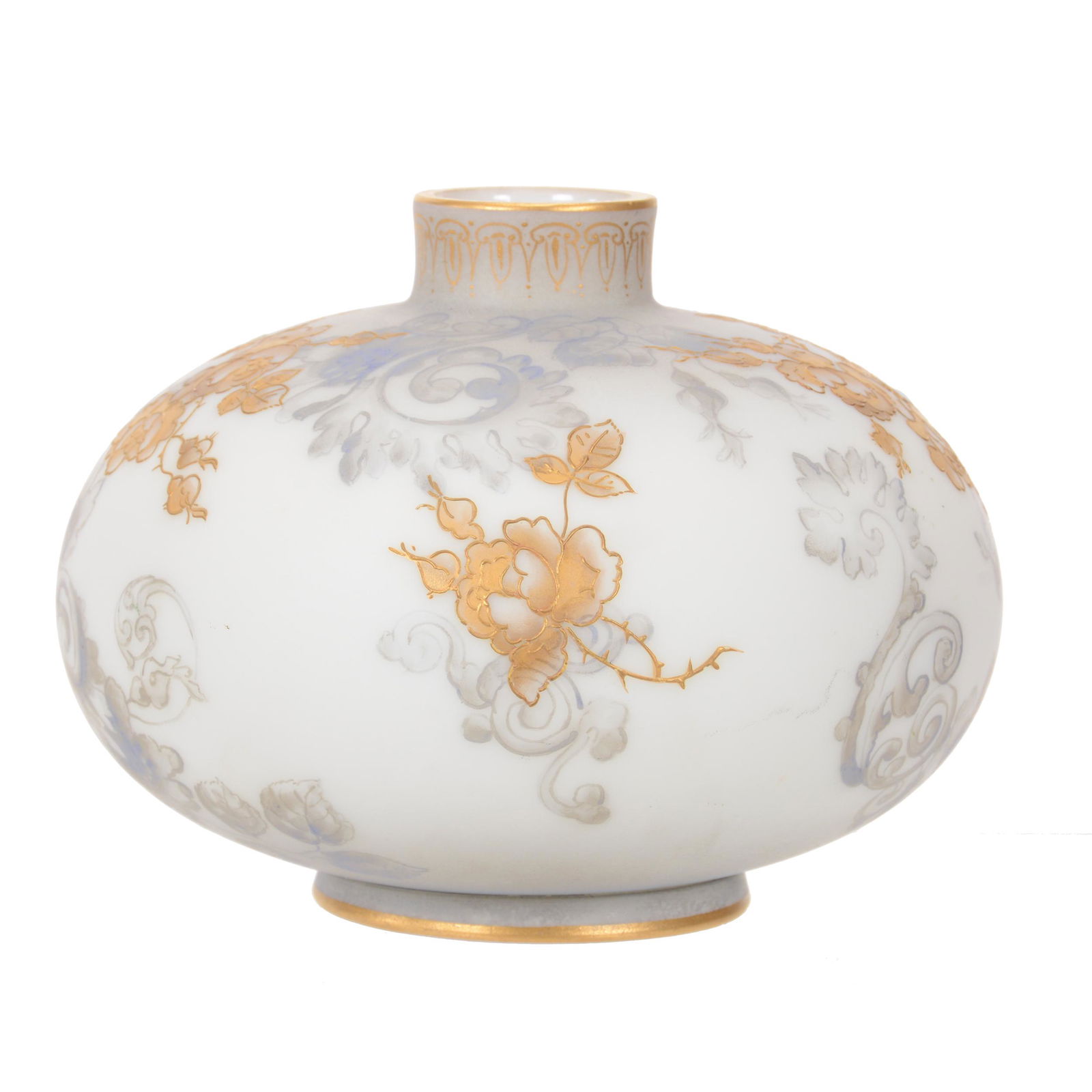 Vase, Unmarked Crown Milano Art Glass (1 of 3)