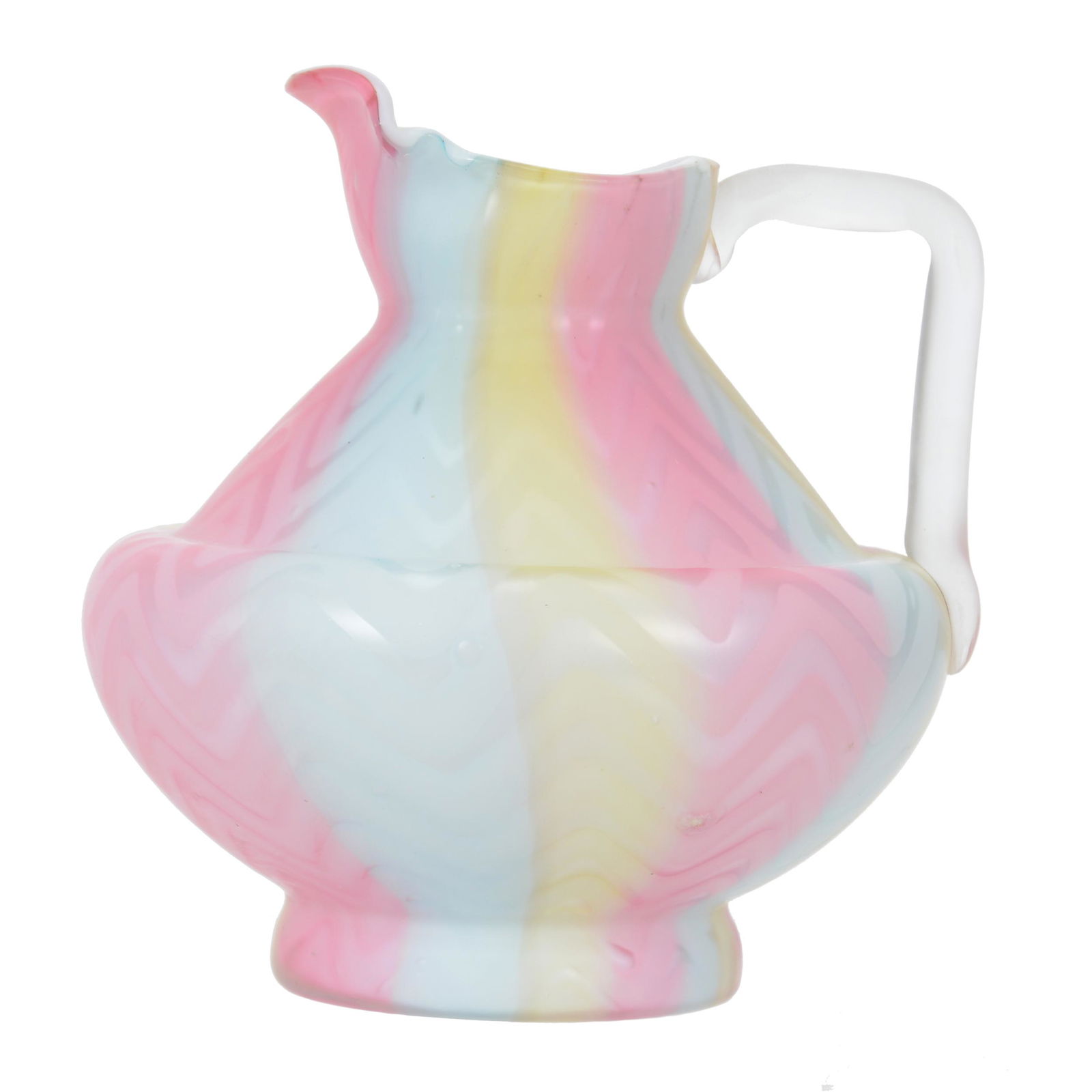 Ewer, Rainbow Herringbone MOP Satin Art Glass (1 of 3)