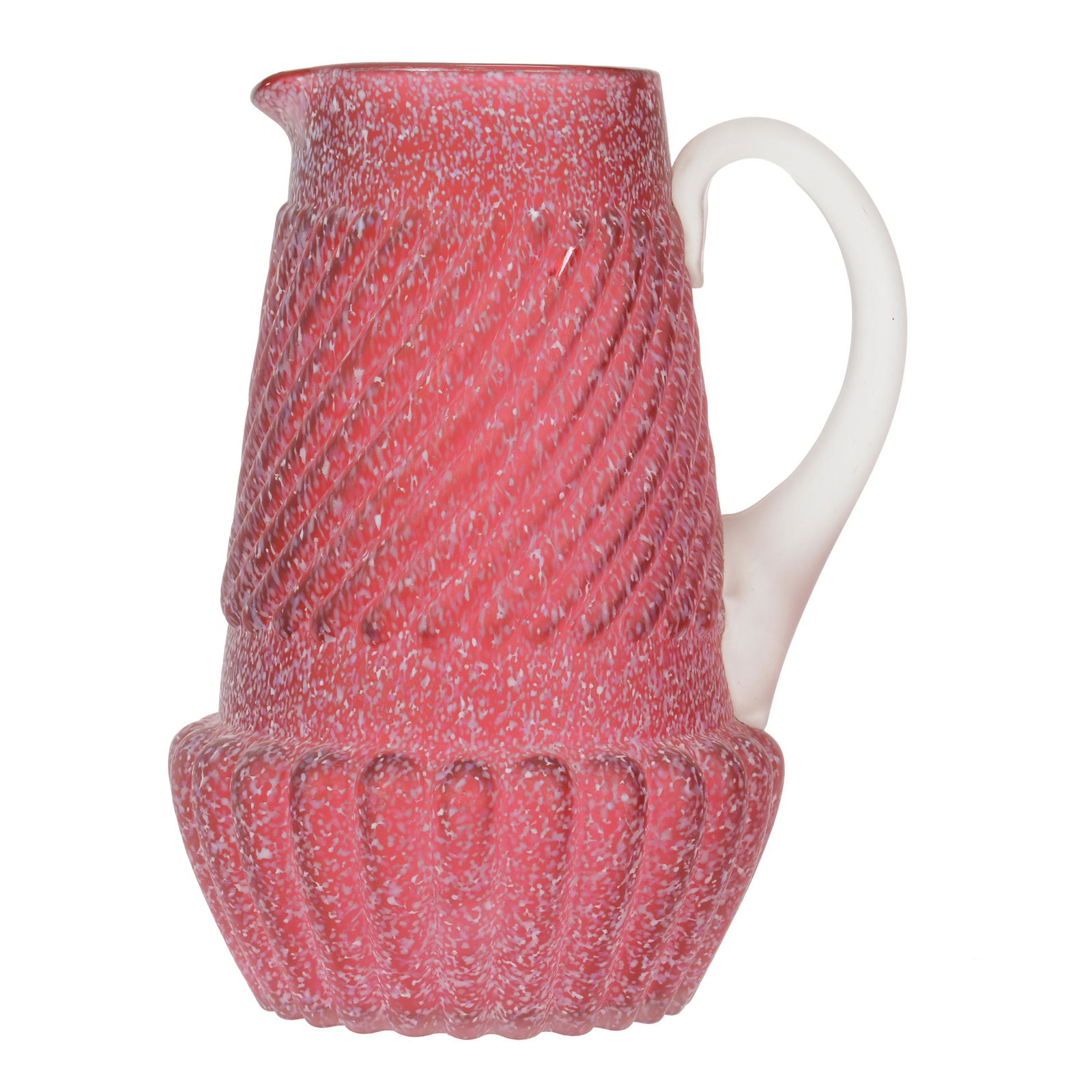 Pitcher, Northwood Chrysanthemum Swirl Art Glass (1 of 3)