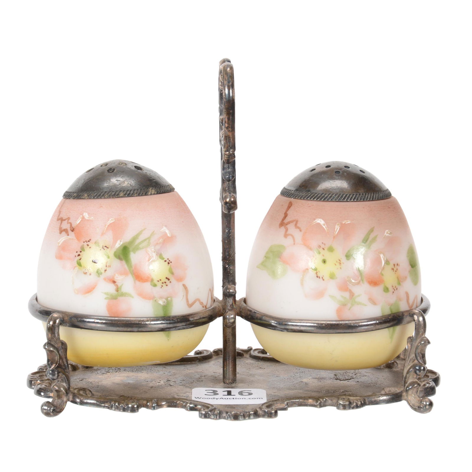 Salt and Pepper Set In Victorian Stand (1 of 4)
