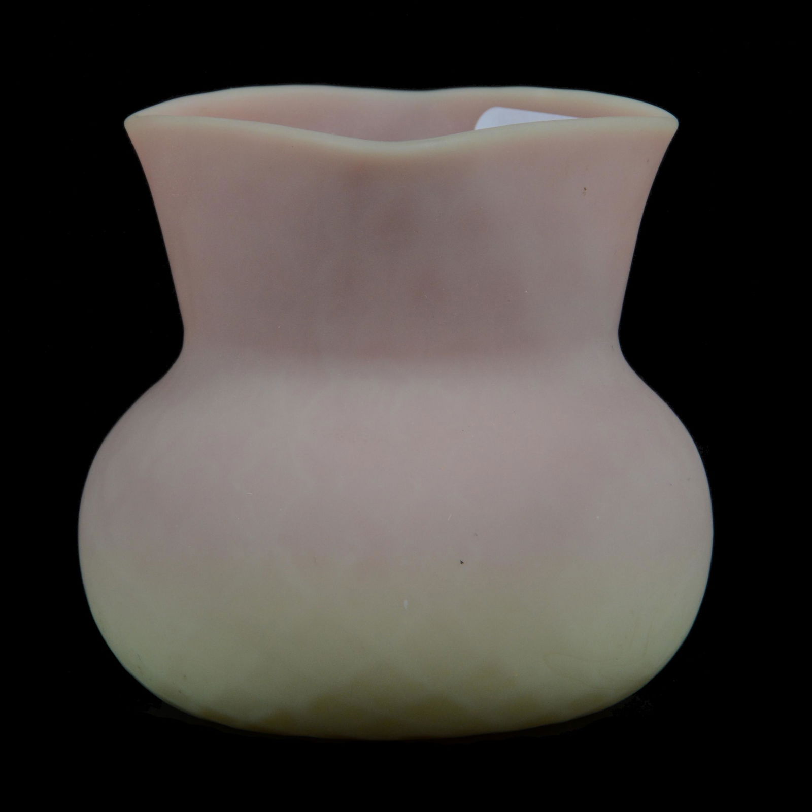 Vase, Burmese Art Glass, Diamond Quilted Design (1 of 3)