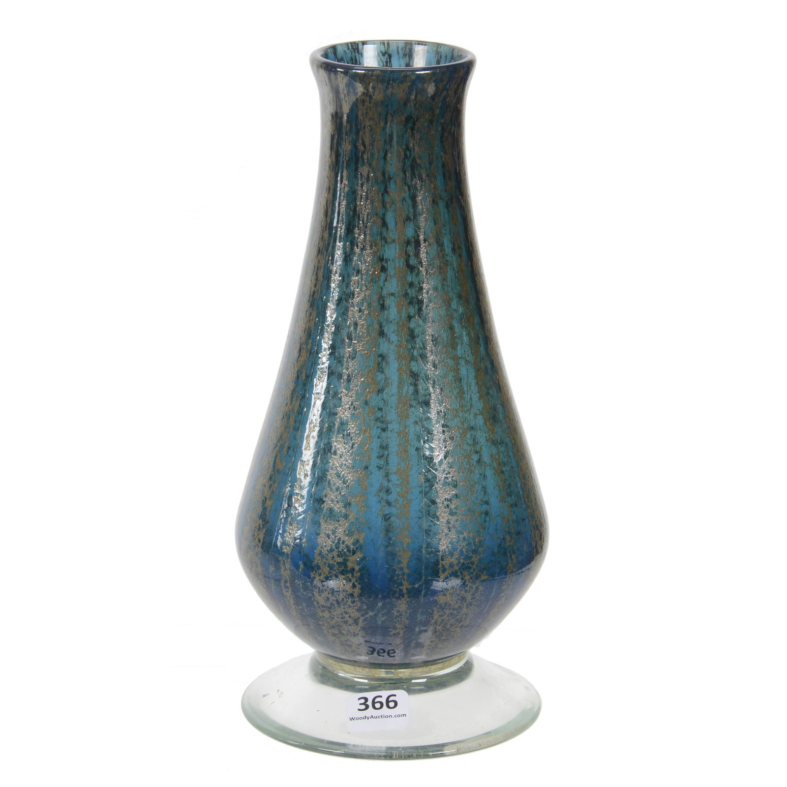 Pedestal Vase, Signed Nash #16S Art Glass (1 of 3)