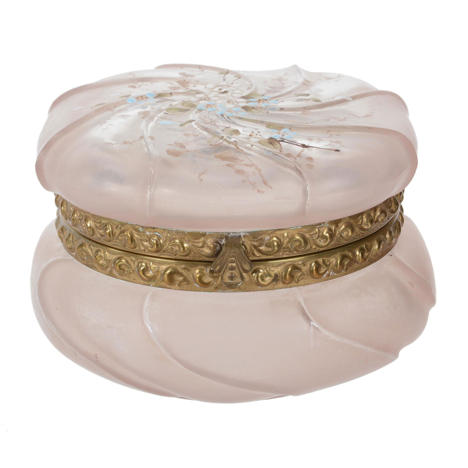 Jewel Box, Unmarked Wave Crest Art Glass (1 of 3)