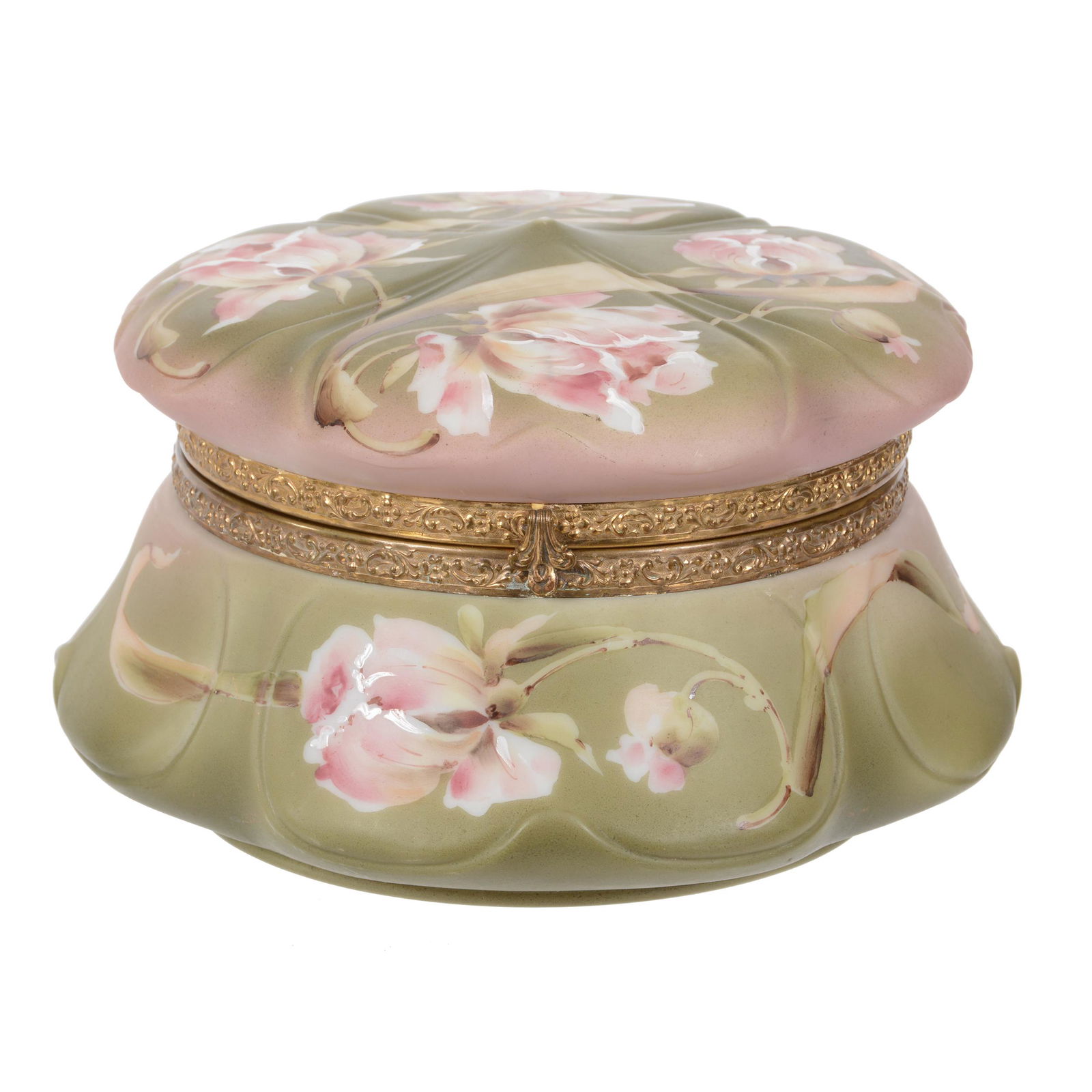 Dresser Box, Marked Nakara, Art Glass (1 of 4)