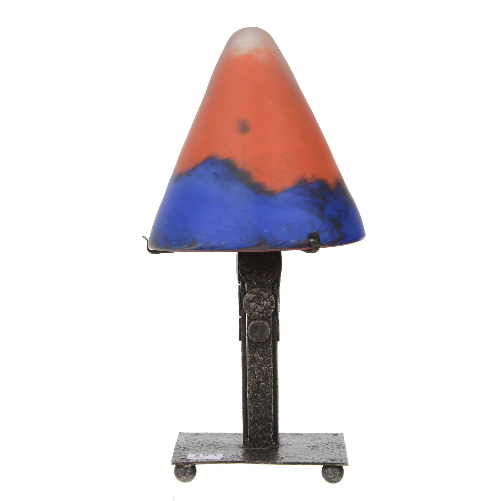 Desk Lamp, Signed Le Verre Francais Art Glass (1 of 4)