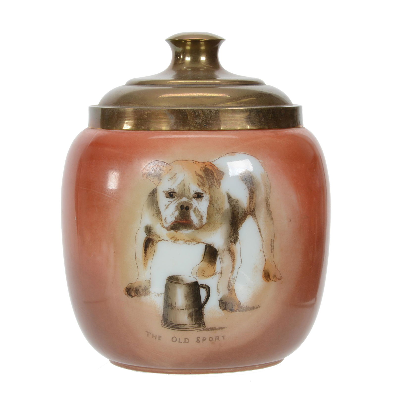 Humidor, "Old Sport" Unmarked C.F. Monroe Art Glass (1 of 3)