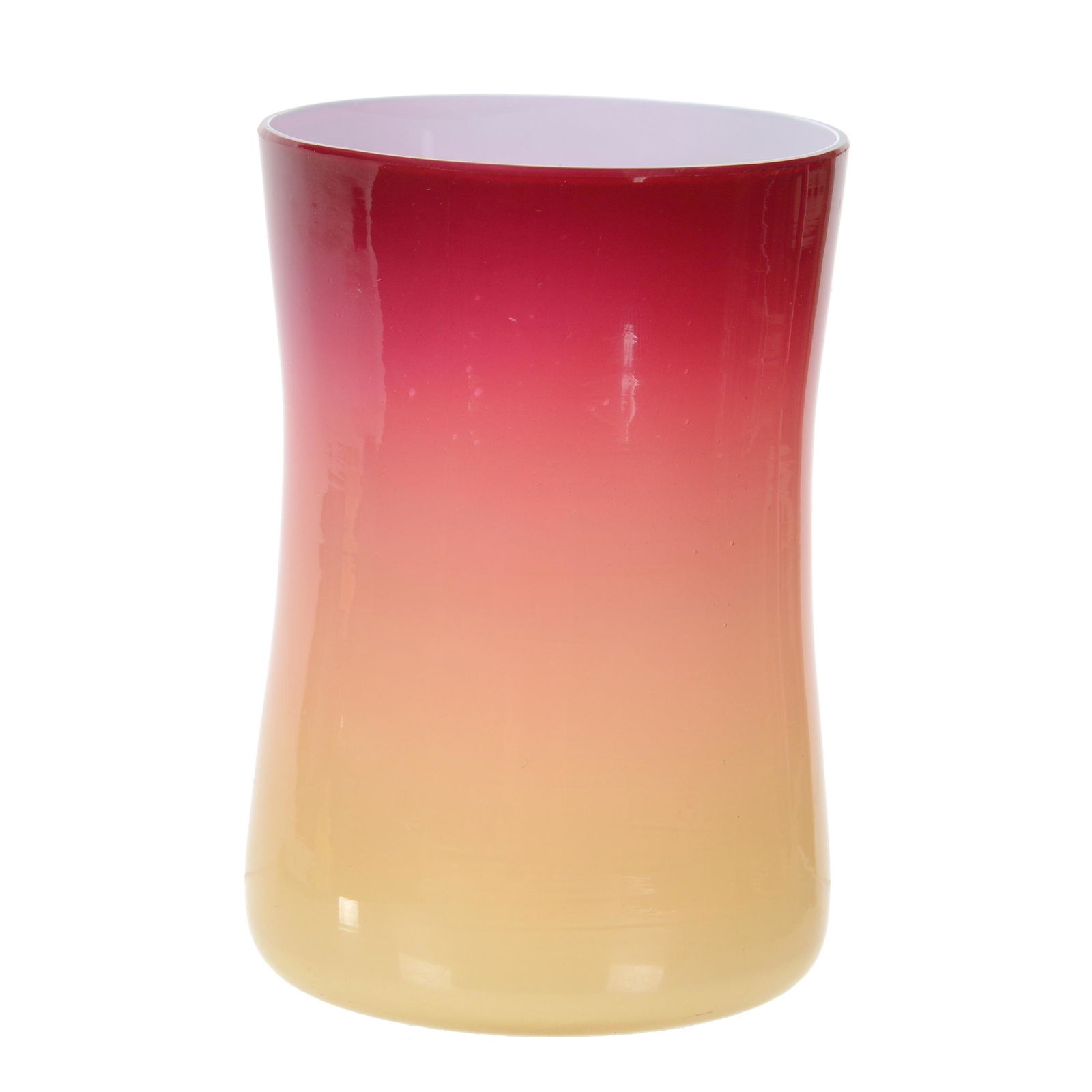 Spooner, Glossy Wheeling Peachblow Art Glass (1 of 3)