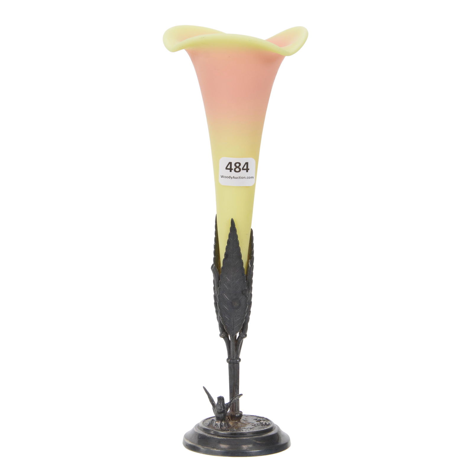 Trumpet Vase, Mt. Washington Burmese Art Glass (1 of 4)