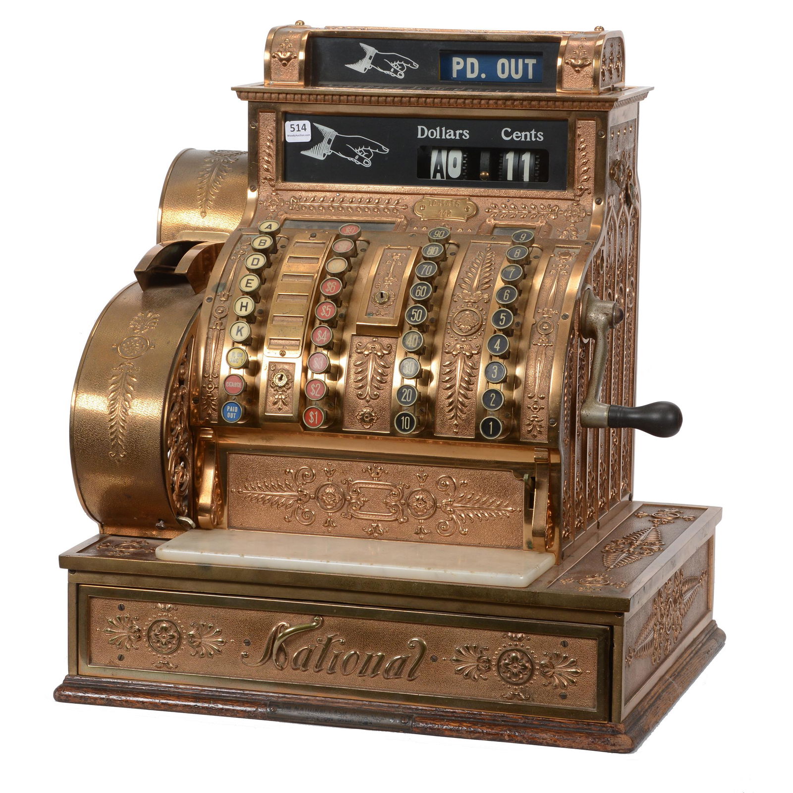 Brass National Cash Register #442 (1 of 9)