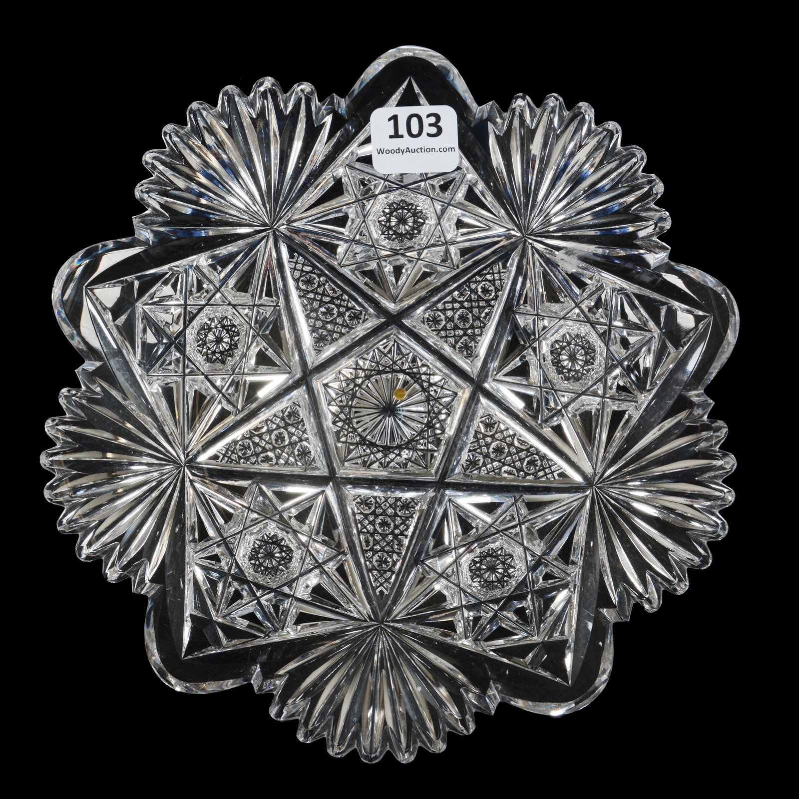 Plate, American Brilliant Cut Glass, Signed Hawkes (1 of 2)