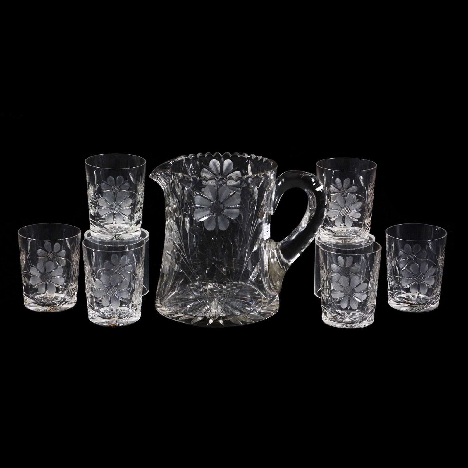 Water Set, ABCG Signed Pitkin And Brooks Radius Pattern (1 of 5)