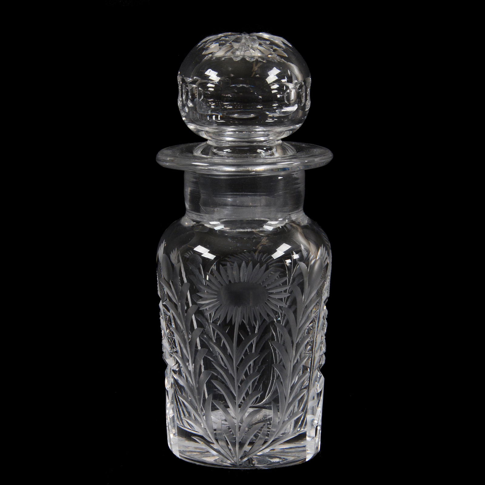 Covered Jar, American Brilliant Cut Glass (1 of 3)