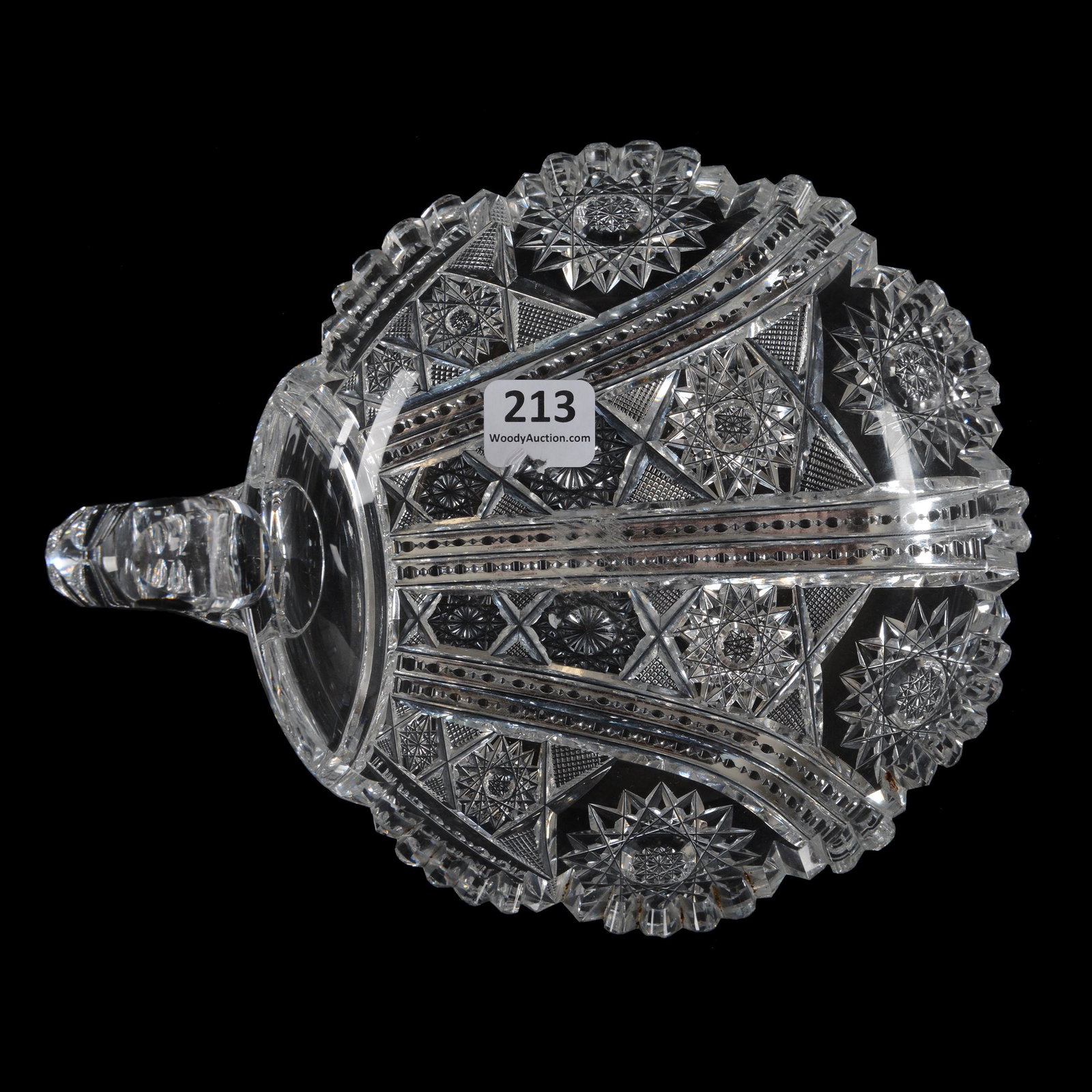 Handled Nappy, American Brilliant Cut Glass (1 of 2)