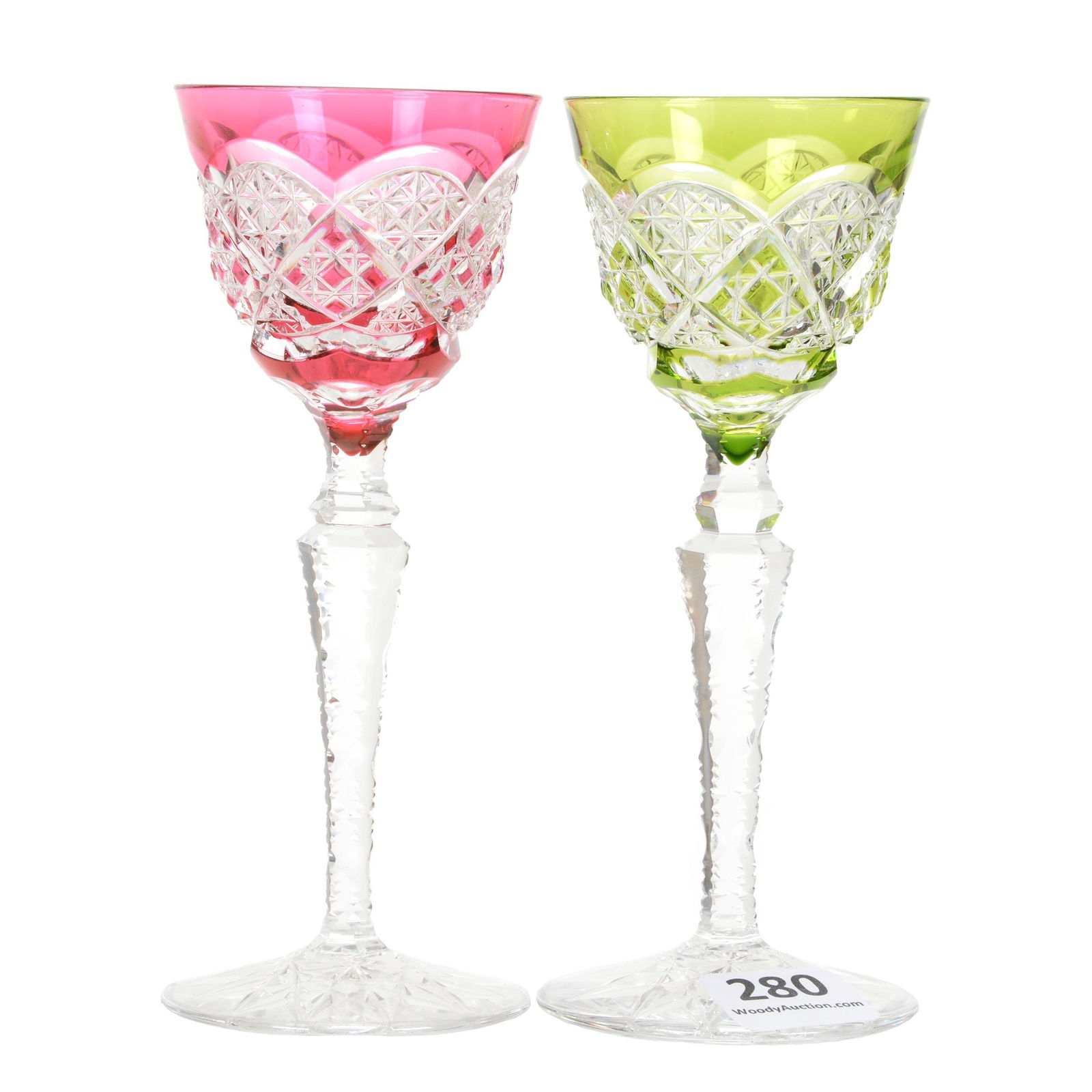 (2) Cordial Stems, BPCG, Color Cut To Clear (1 of 3)