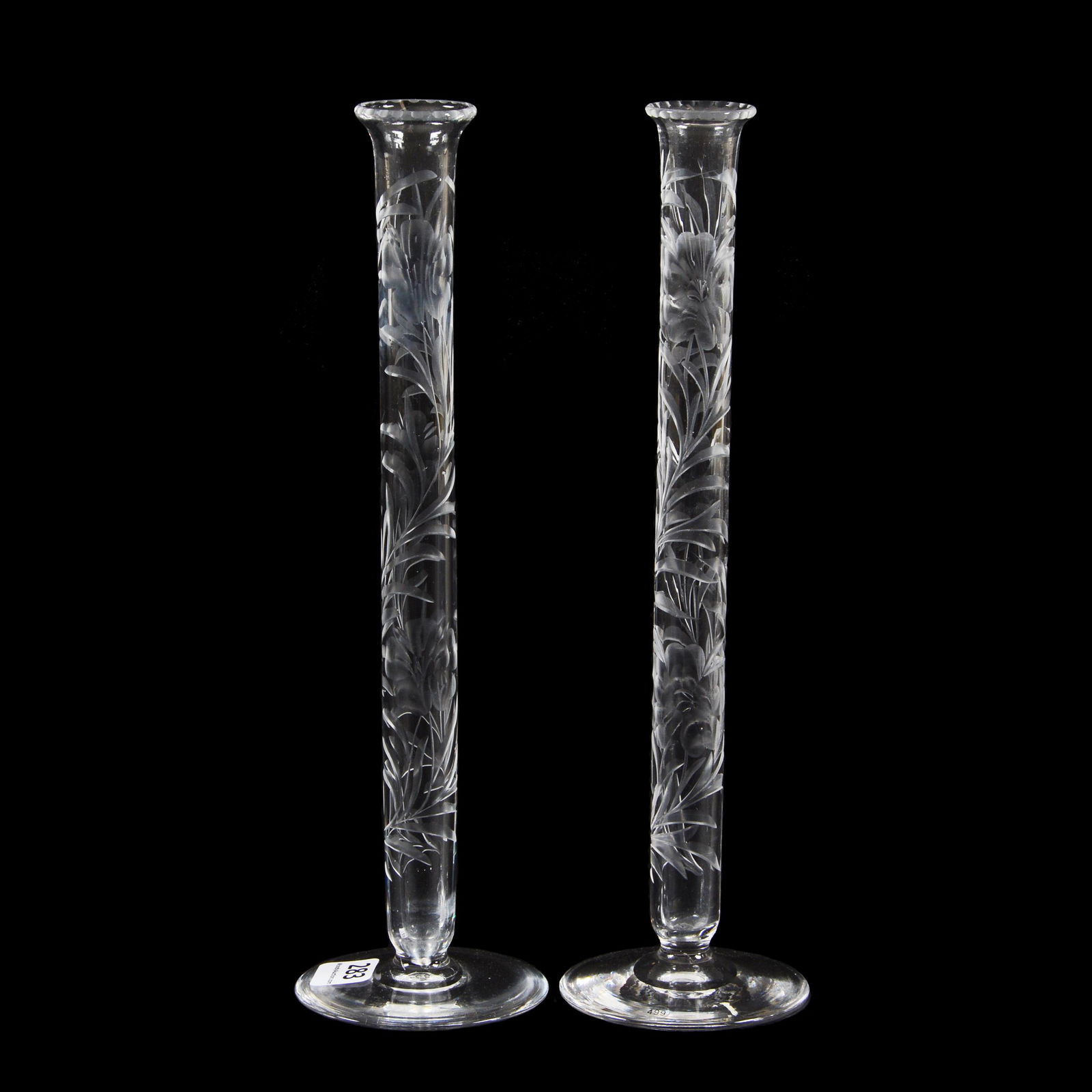 Pair Bud Vases, American Brilliant Cut Glass (1 of 2)