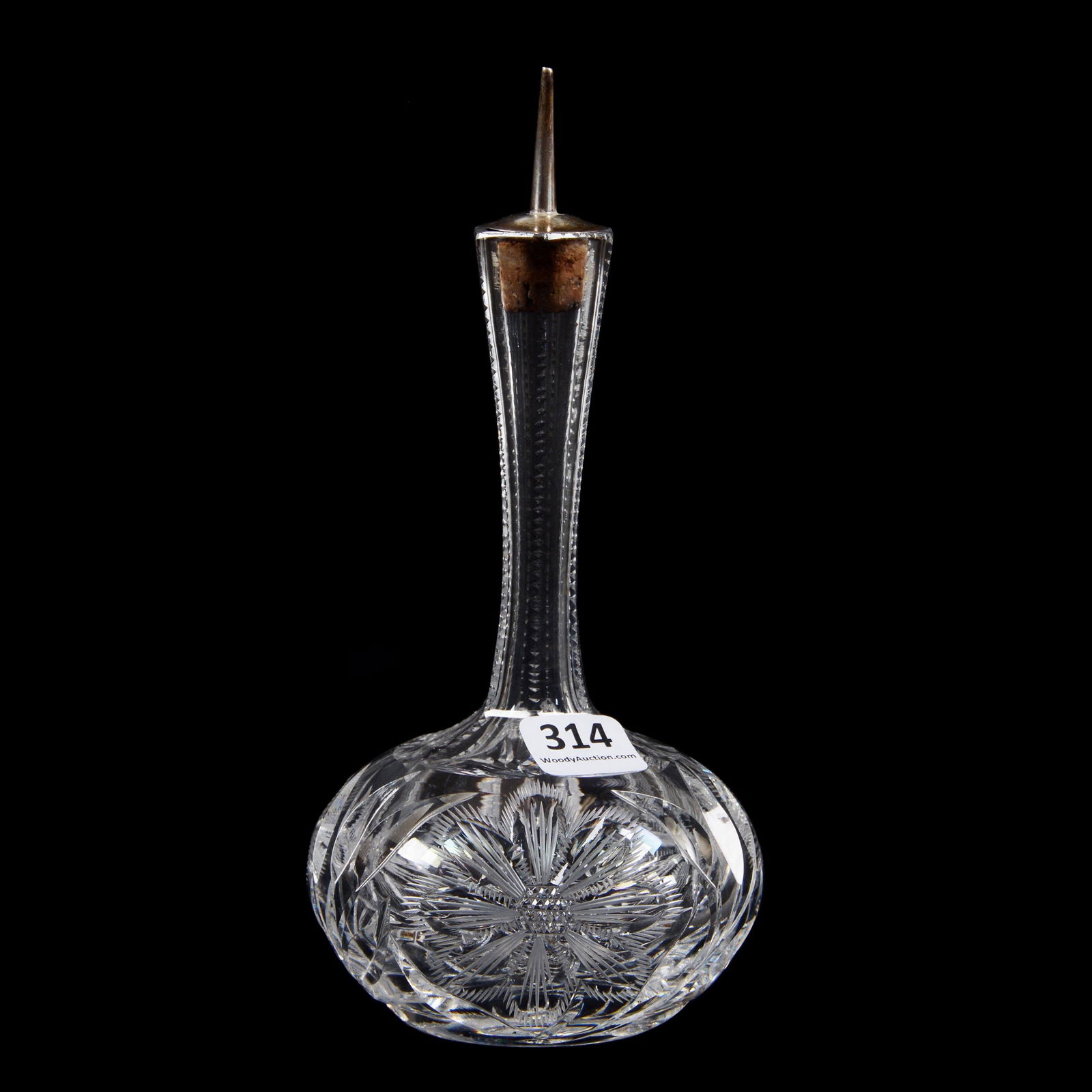 Barber Bottle, American Brilliant Cut Glass (1 of 3)