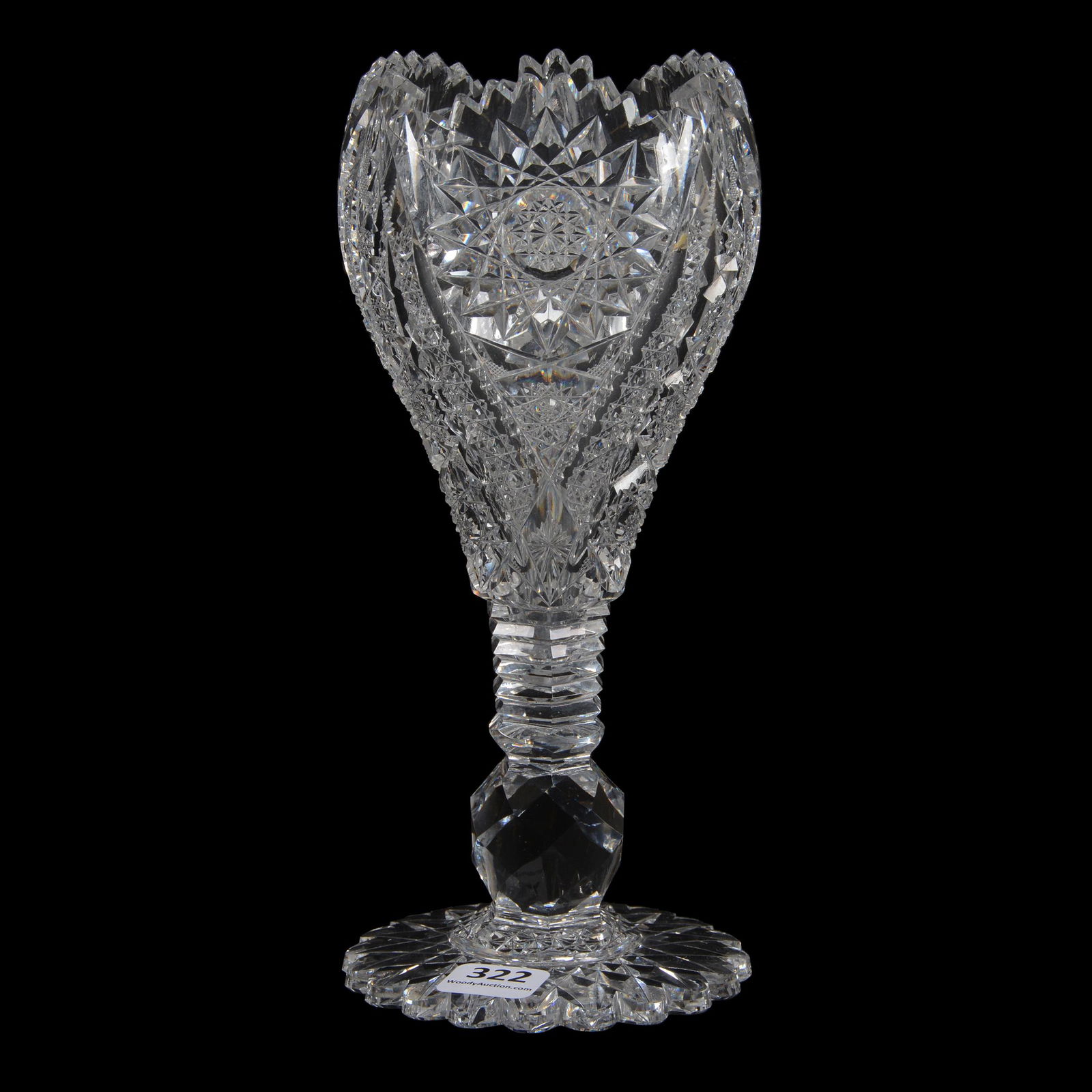 Chalice Vase, American Brilliant Cut Glass (1 of 3)