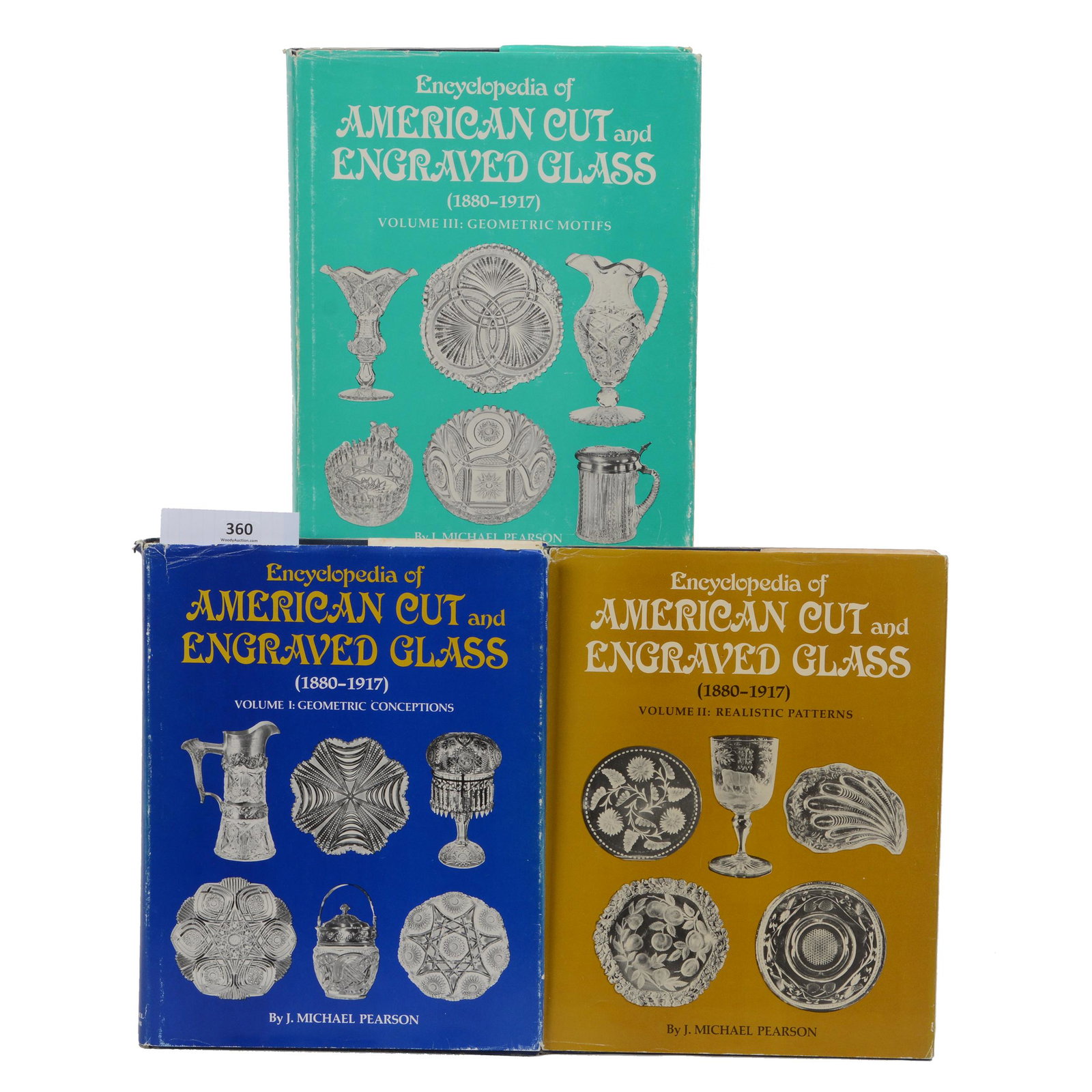 (3) Books About American Brilliant Cut Glass: (3) Books About American Brilliant Cut Glass, Set Of Books By J. Michael Pearson: Encyclopedia Of American Cut And Engraved Glass (1880-1917), Volume 1 (1975), Volume 2 (1977), Volume 3 (1978), TX Pri