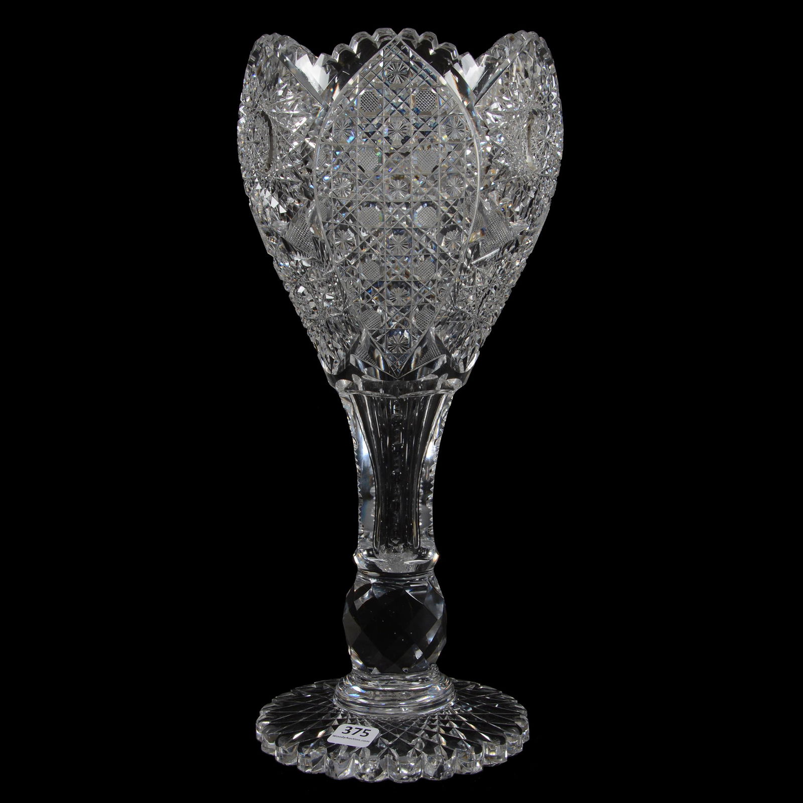 Chalice Vase, American Brilliant Cut Glass (1 of 3)