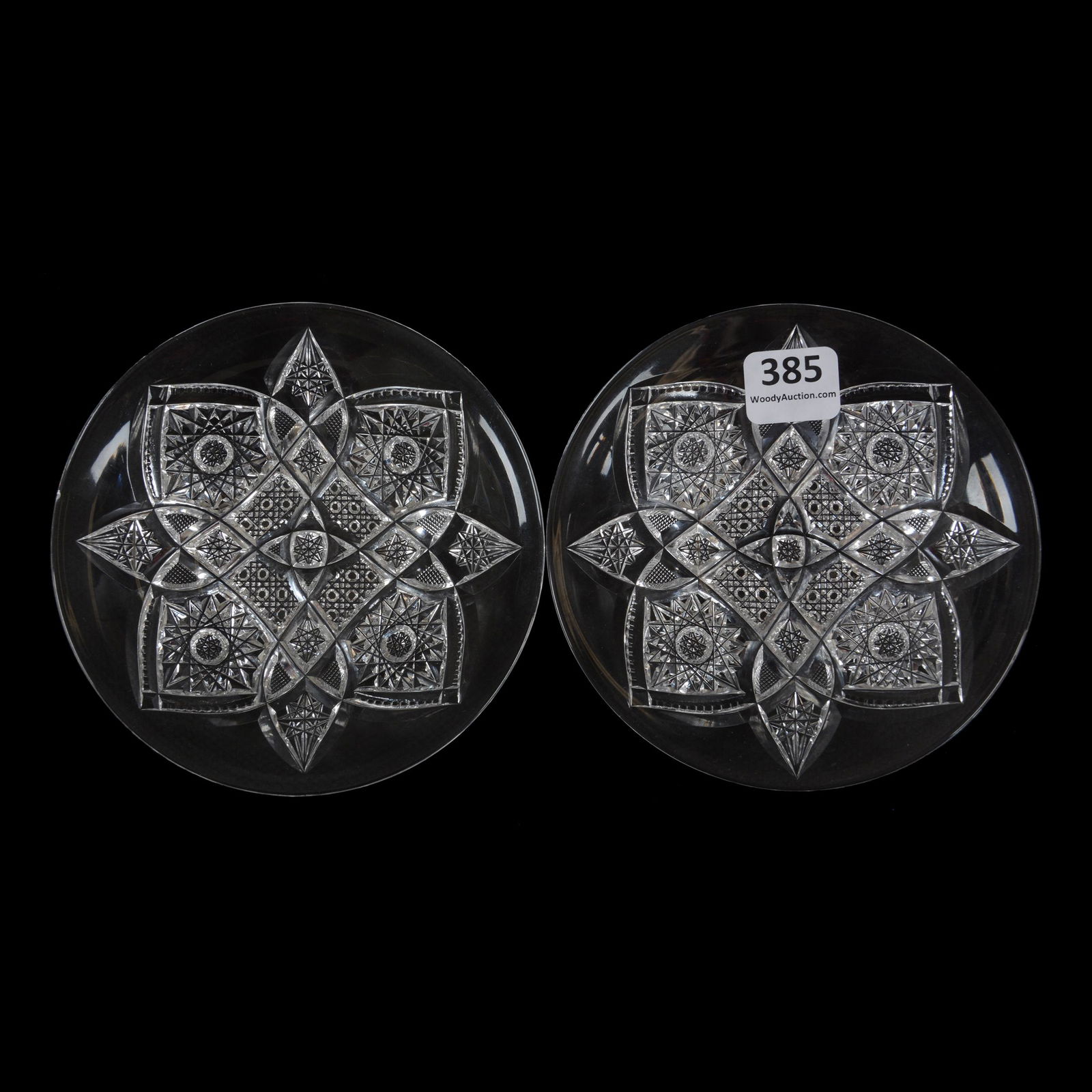 (2) Small Plates, Brilliant Period Cut Glass (1 of 2)