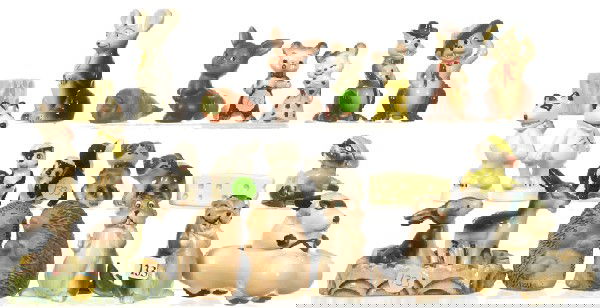 (12) PAIR FIGURAL SALT & PEPPER SHAKERS: (12) PAIR FIGURAL SALT & PEPPER SHAKERS - BEAVER, BANDIT MOUSE & CHEESE, DEER, SKUNKS, HEDGE HOGS AND MORE