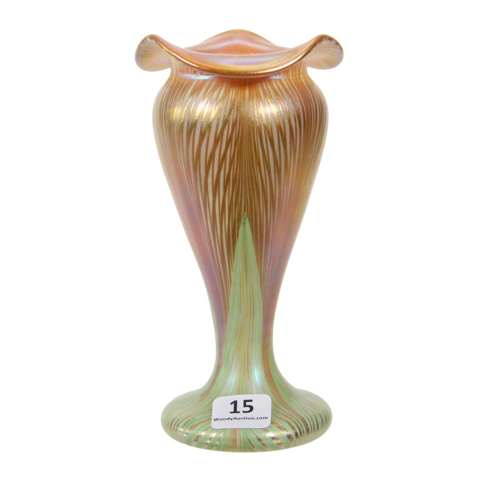 Vase Signed Quezal Decorated Art Glass (1 of 3)