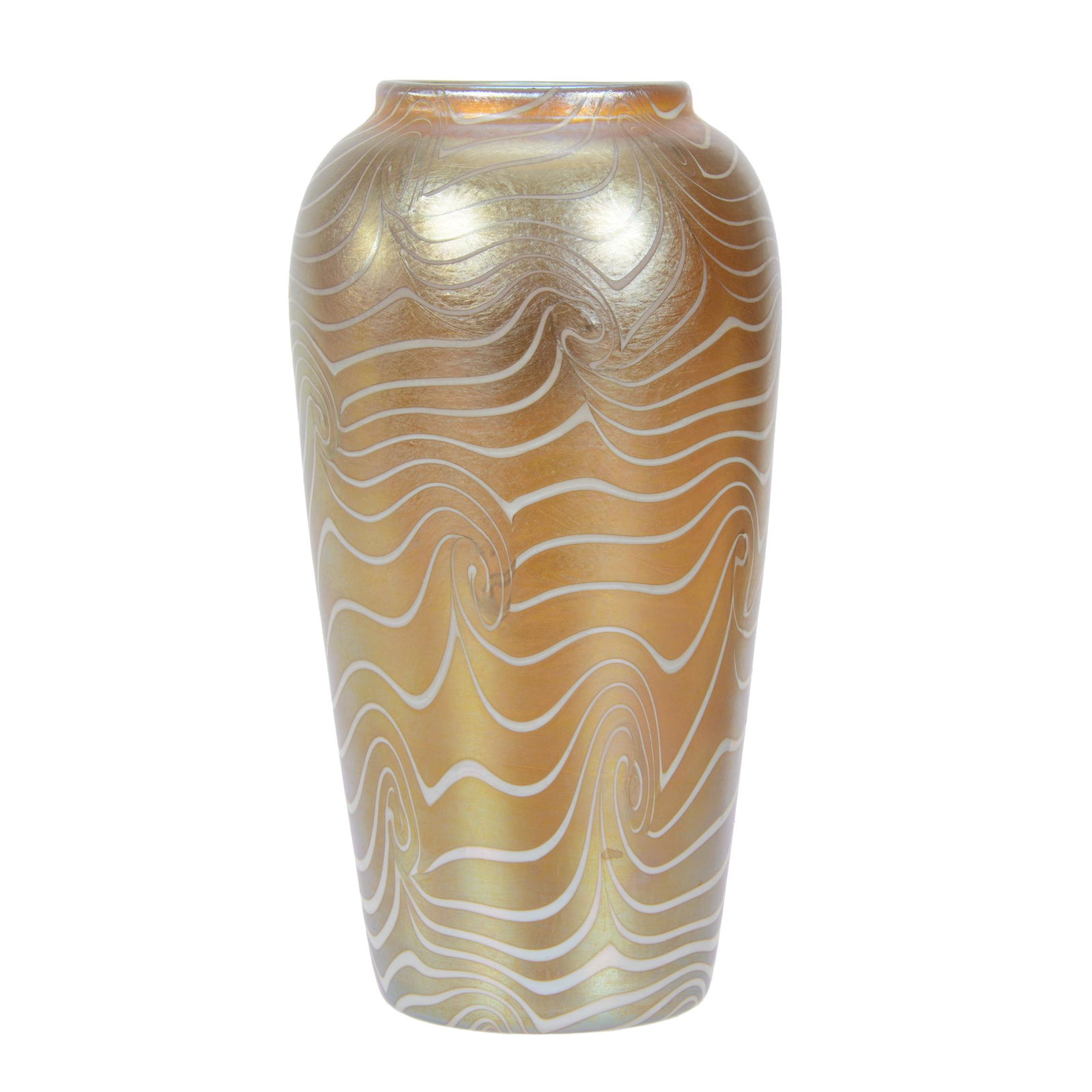 Vase Signed Durand #1722-6, Decorated Art Glass (1 of 4)