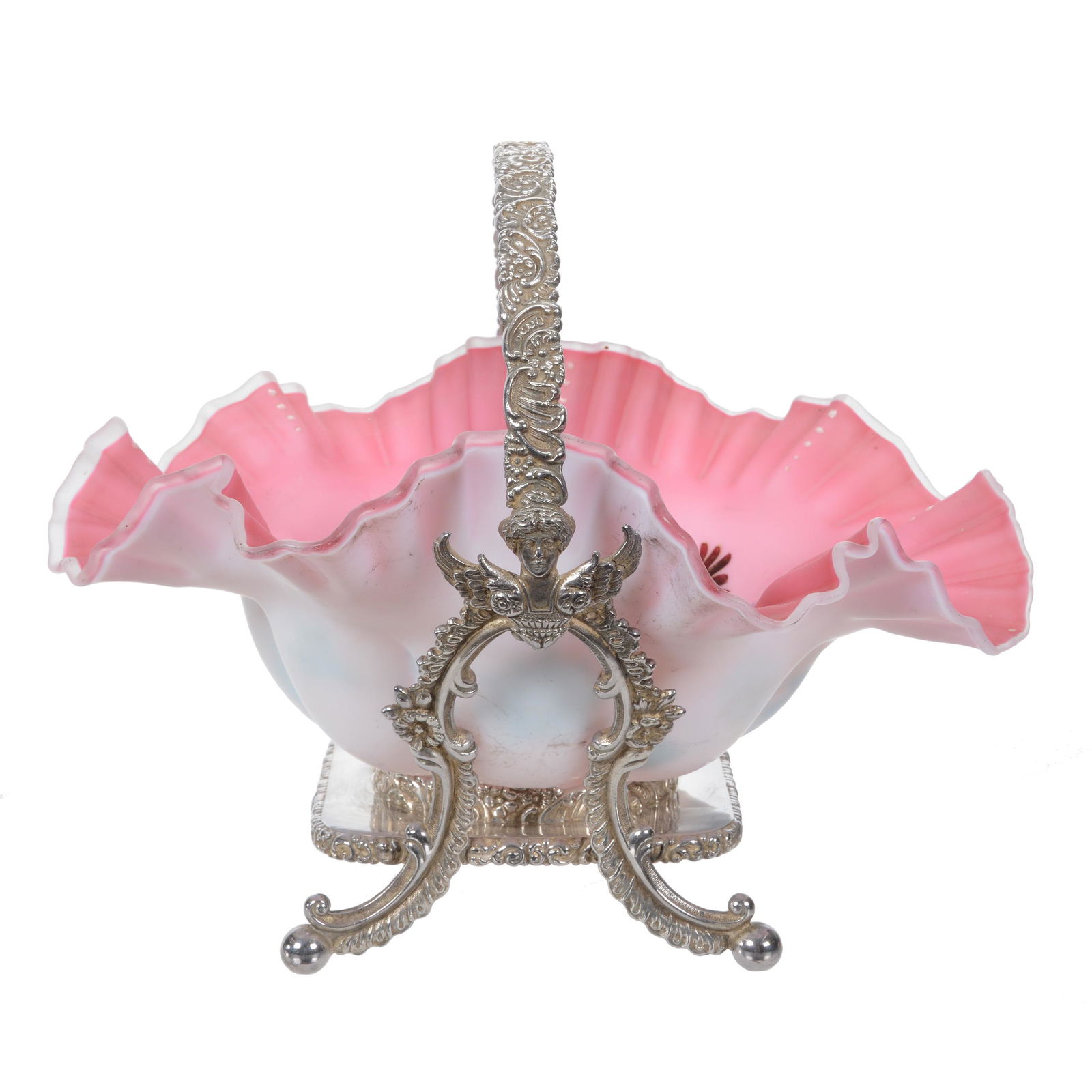 Brides Basket, Pink/White Satin Bowl, Original Frame (1 of 5)