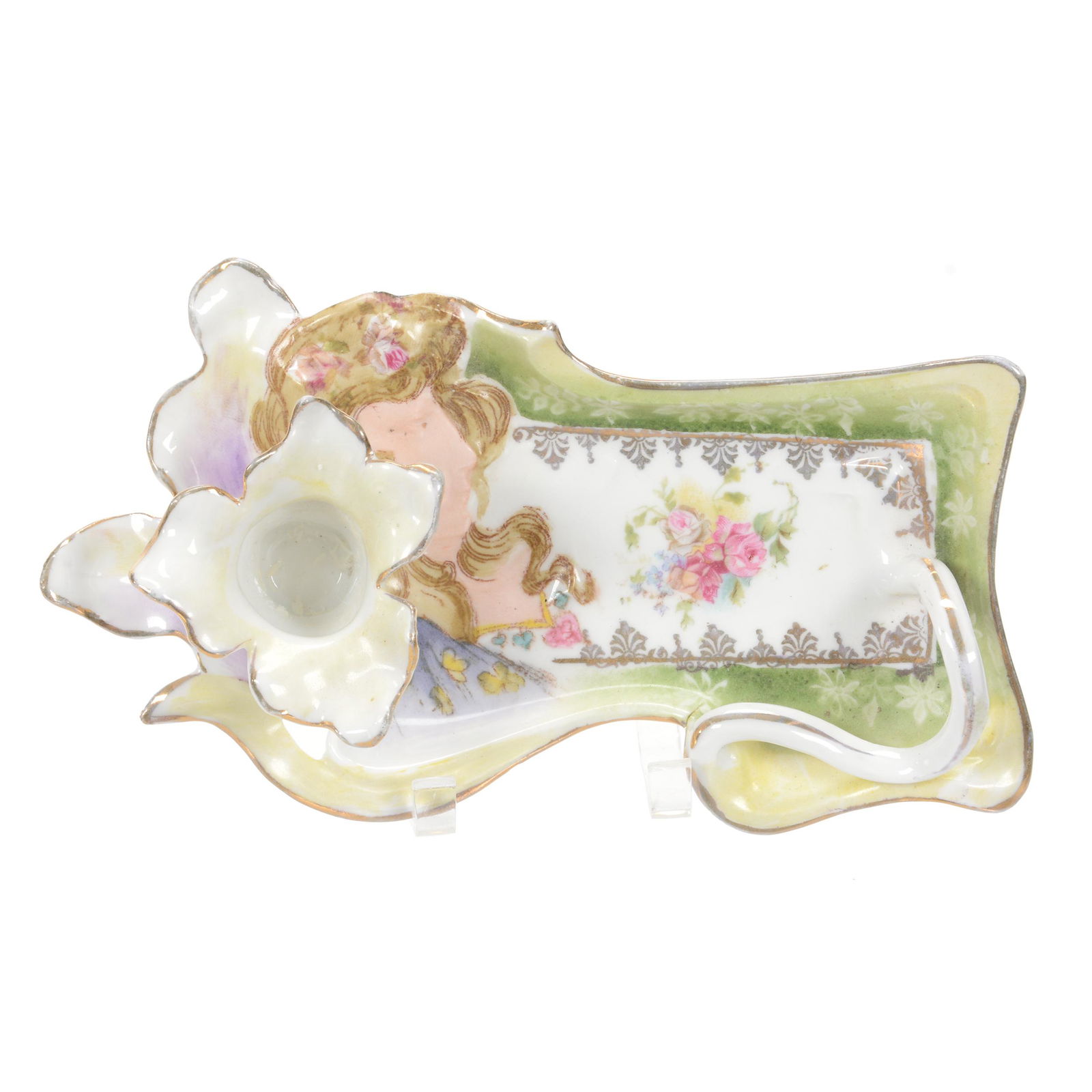 Chamberstick, Unmarked R.S. Prussia, Hidden Image Mold (1 of 4)