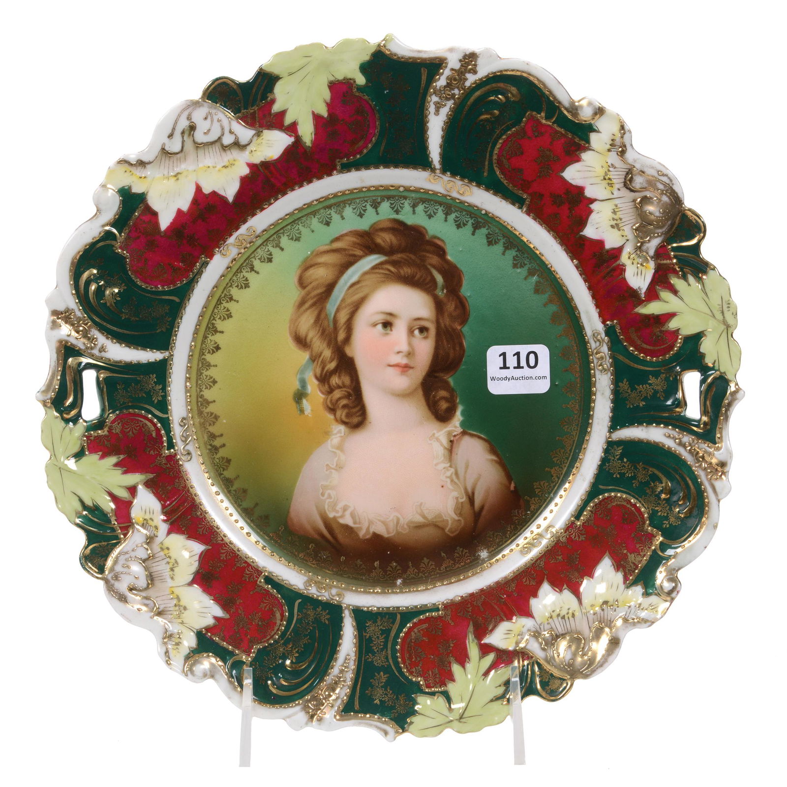 Plate, Unmarked R.S. Prussia, Potacka Portrait (1 of 2)