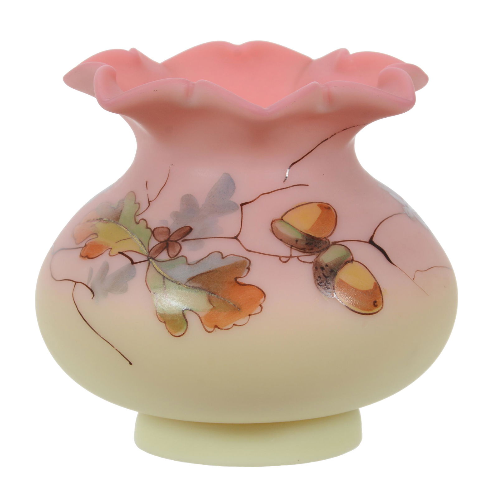 Vase Marked Queens Burmese Thomas Webb & Sons (1 of 3)