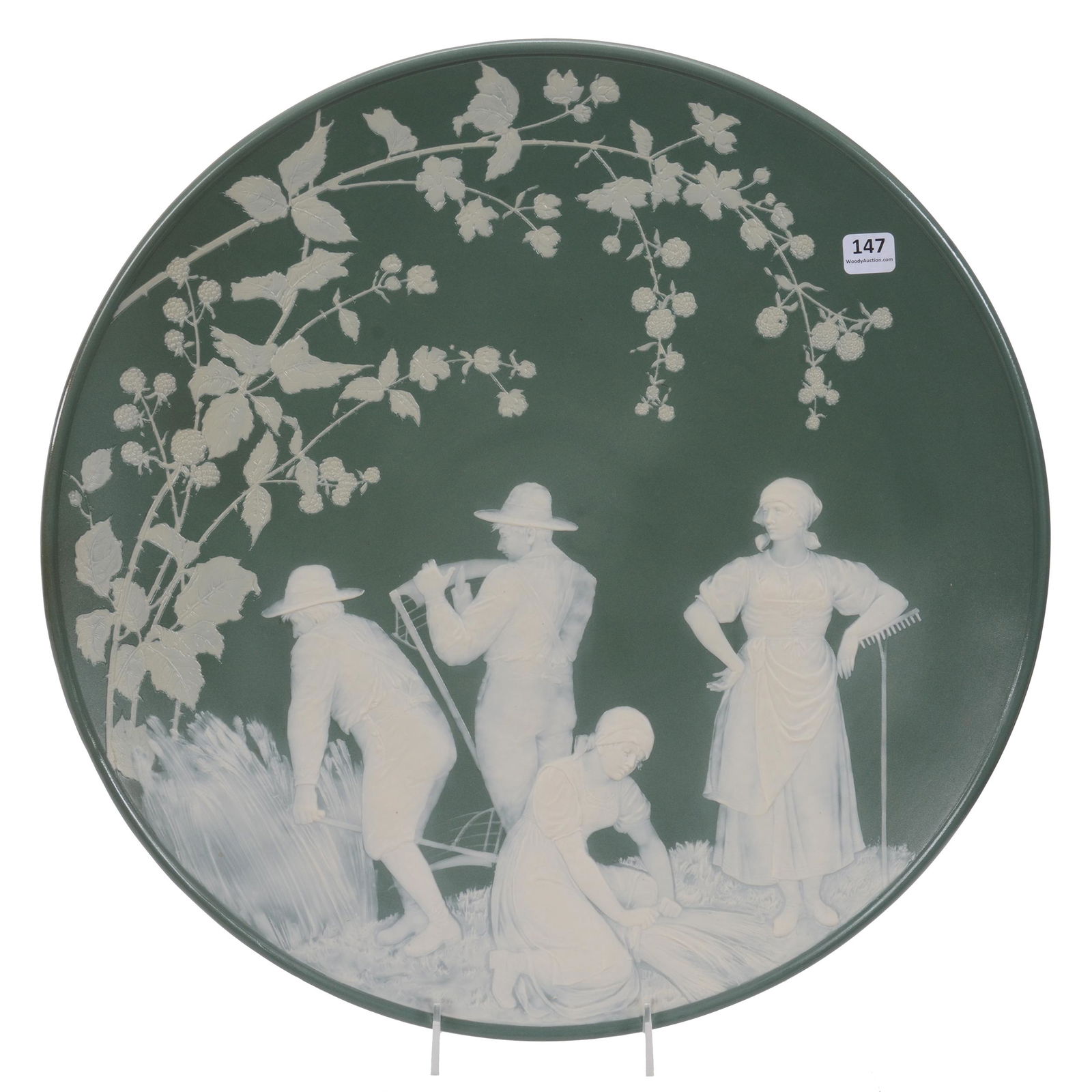 Round Charger/Plaque Marked Mettlach #7036 (1 of 3)