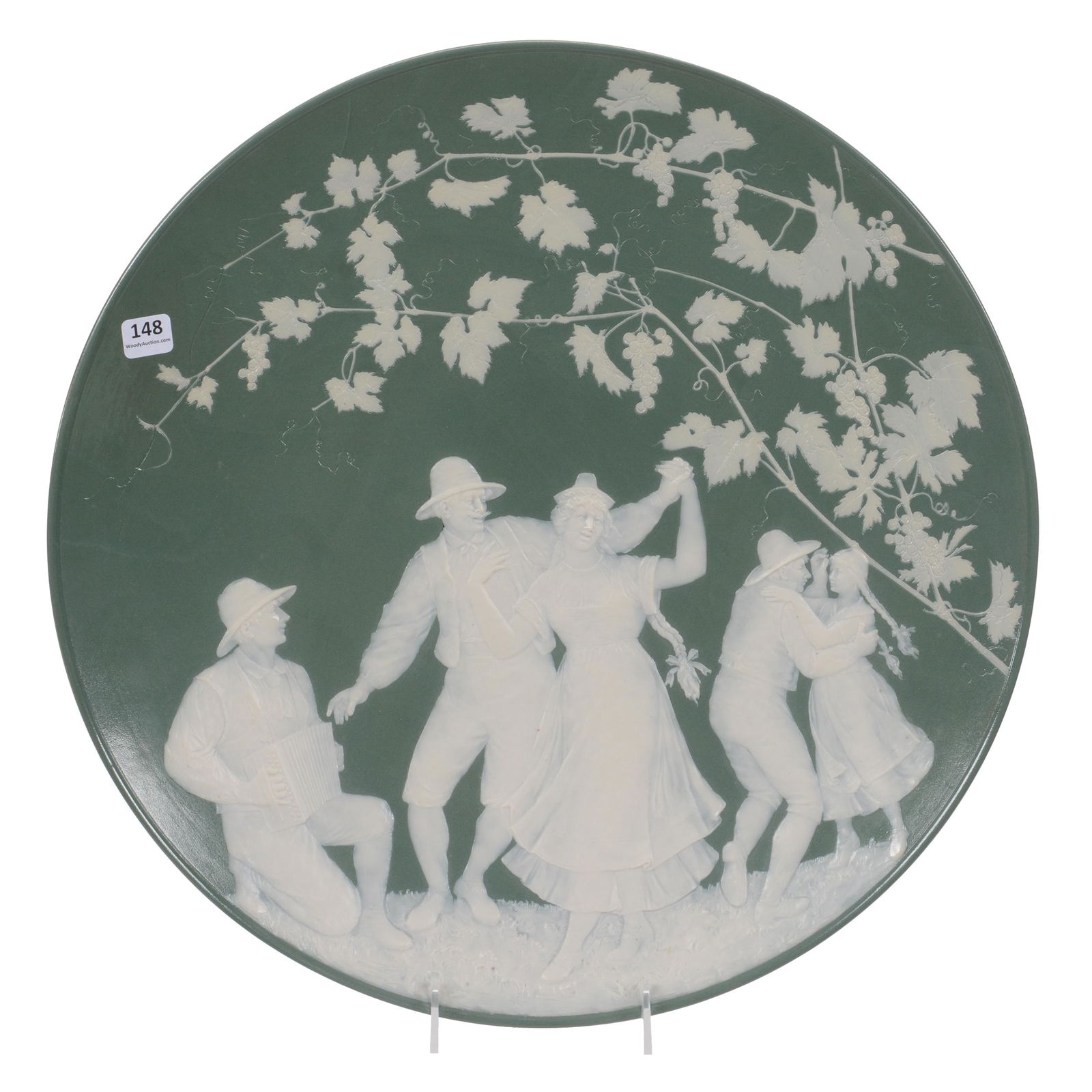 Round Charger/Plaque Marked Mettlach #7037 (1 of 3)