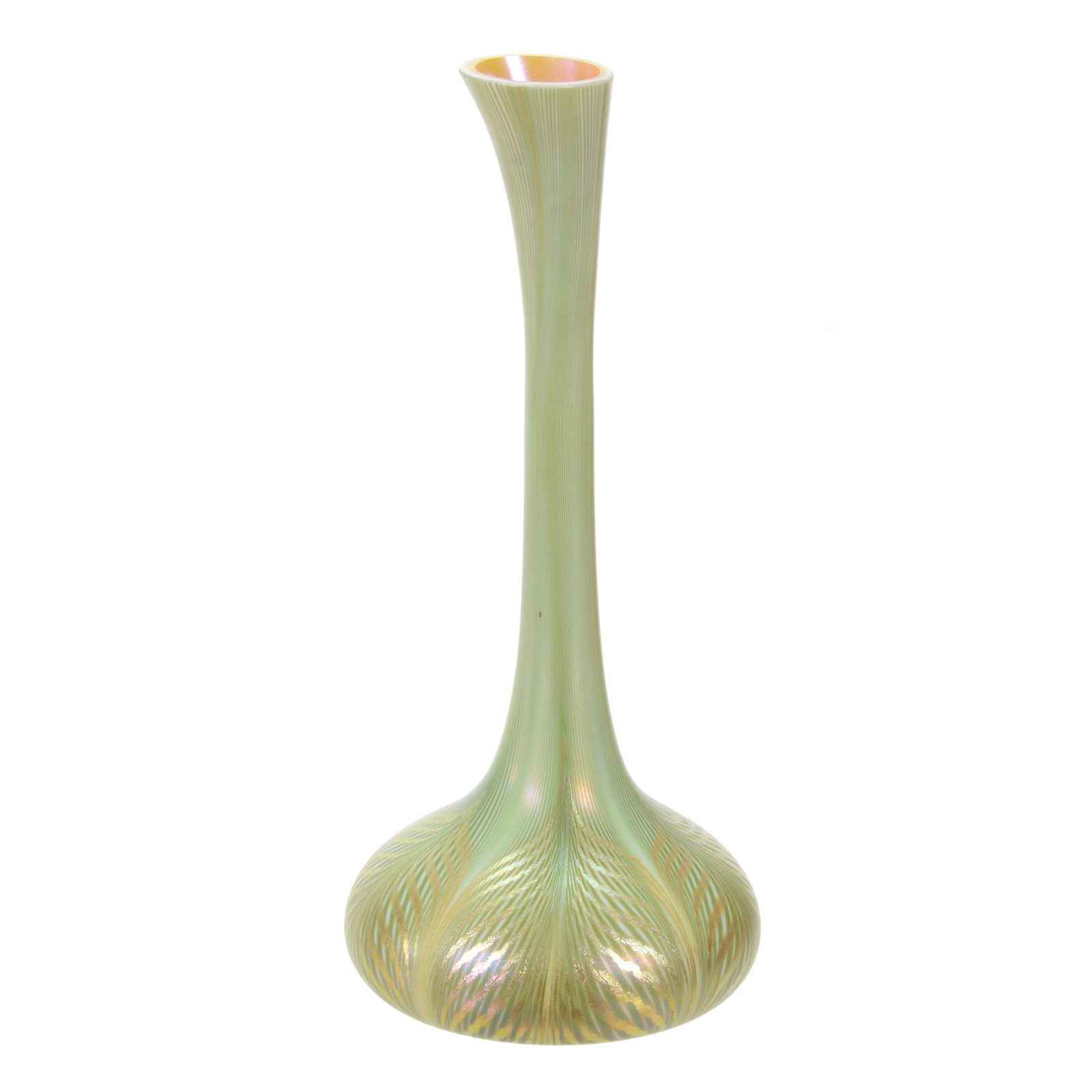 Vase Signed "Quezal H960" Art Glass (1 of 3)