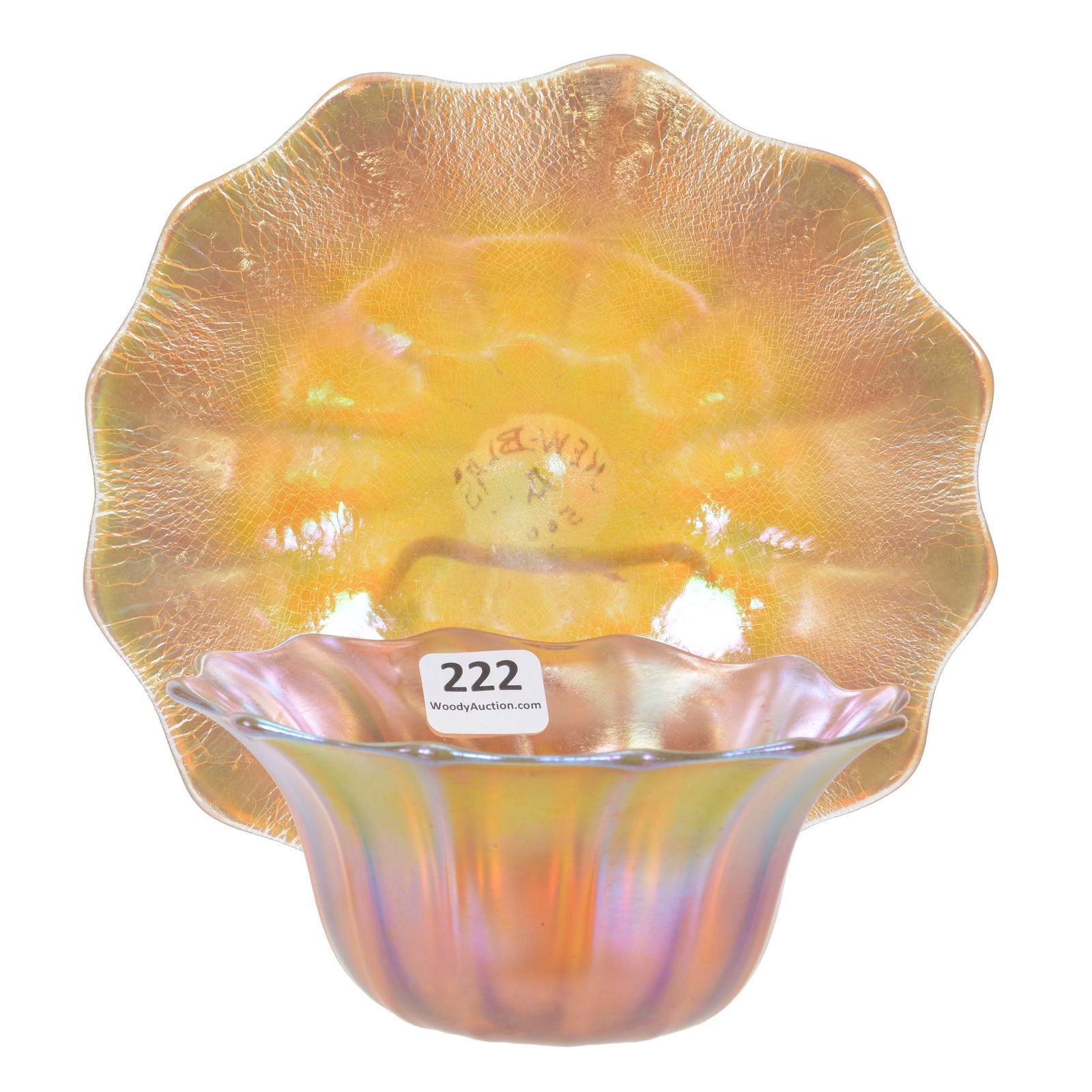 Finger Bowl/Underplate Signed "Kew-Blas 500" Art Glass (1 of 3)