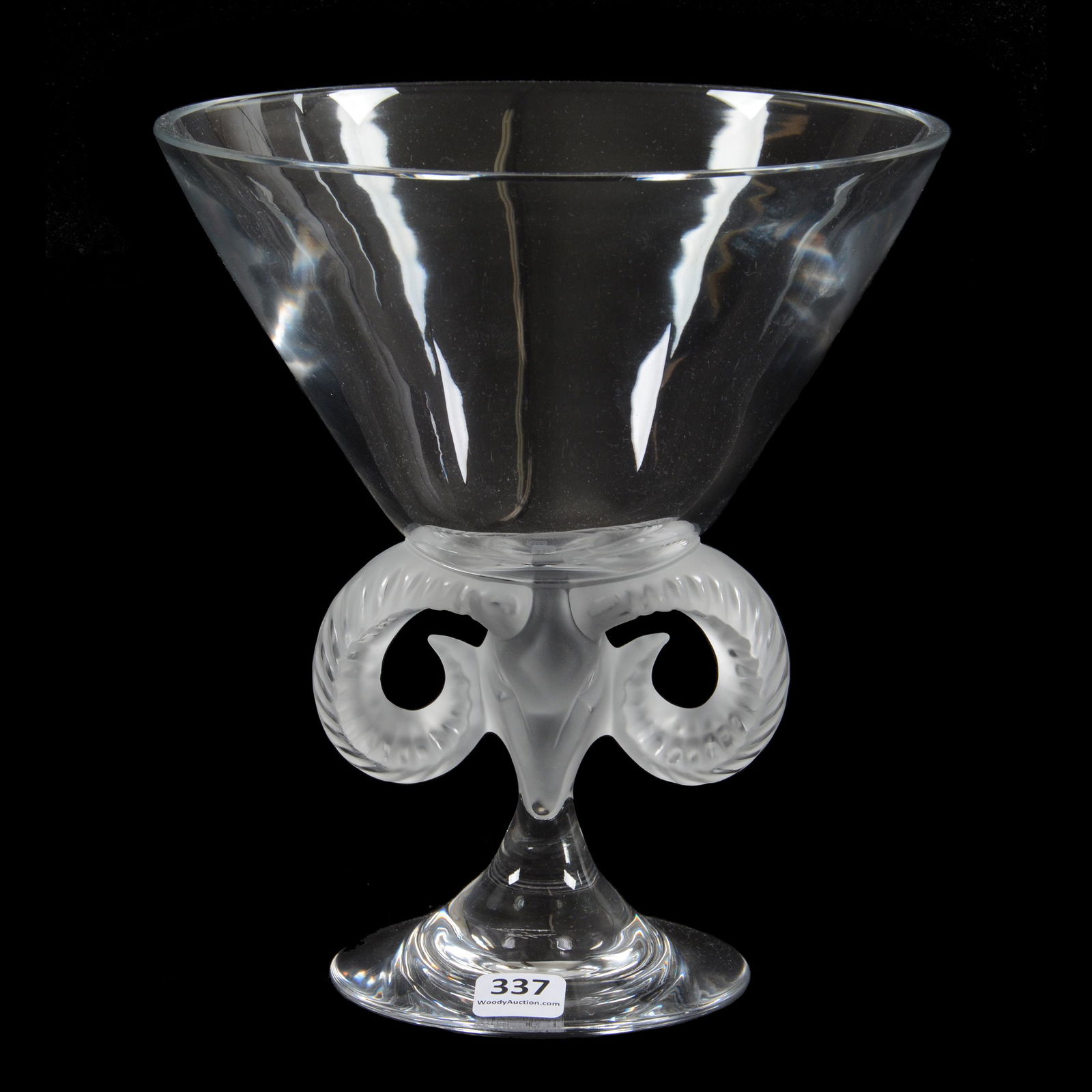 Compote Signed Lalique France, Aries Design (1 of 3)