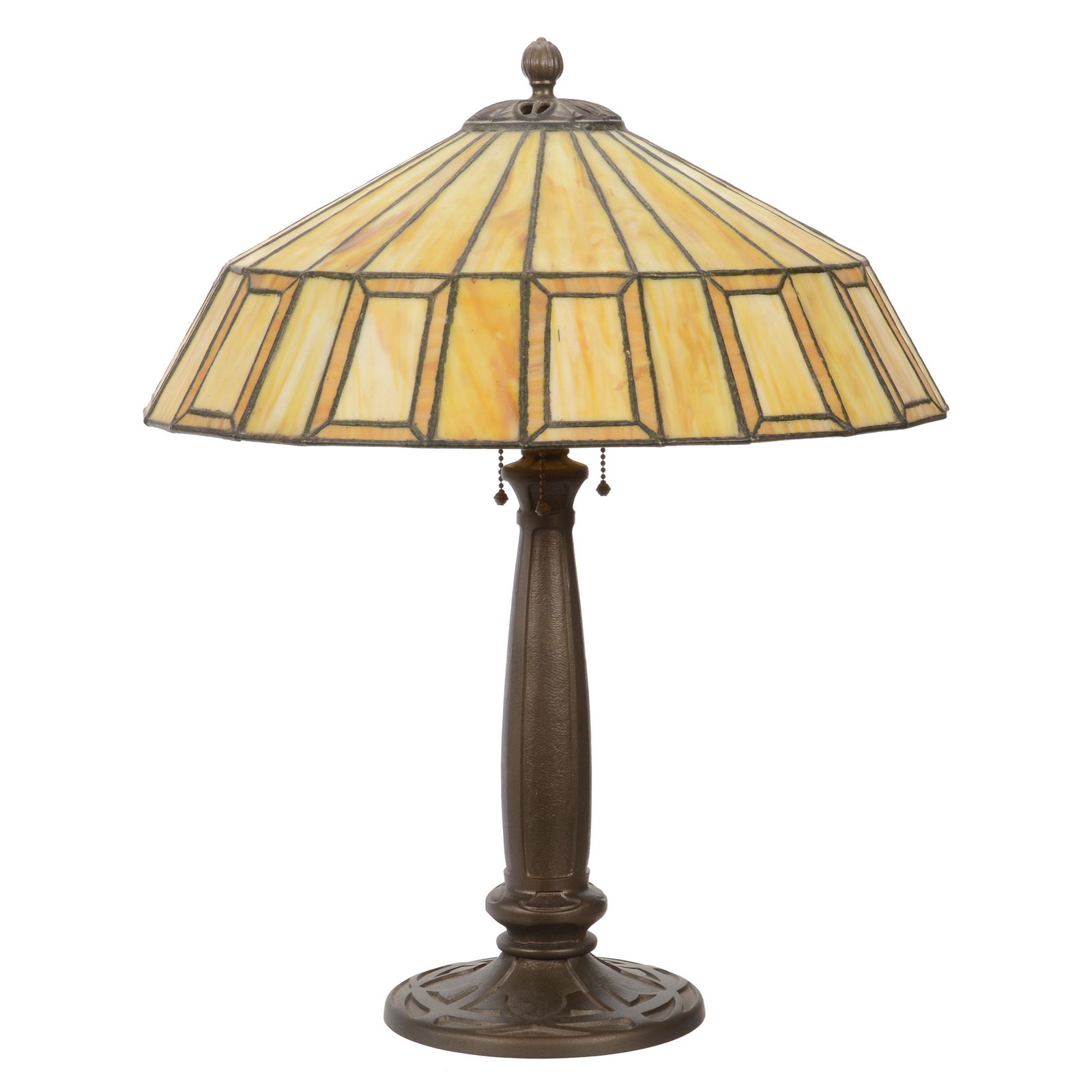 Table Lamp, Leaded Glass Shade (1 of 3)