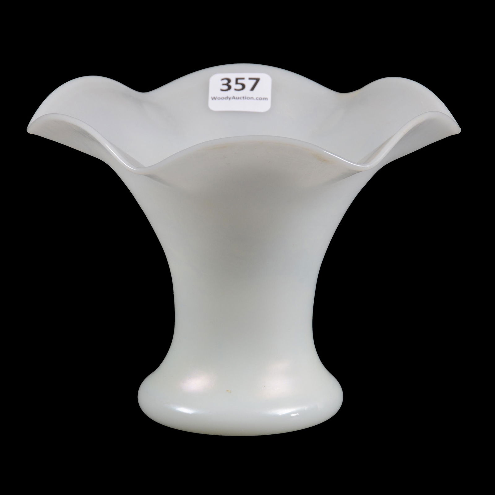 Vase, Unmarked Steuben Alabaster Art Glass (1 of 2)