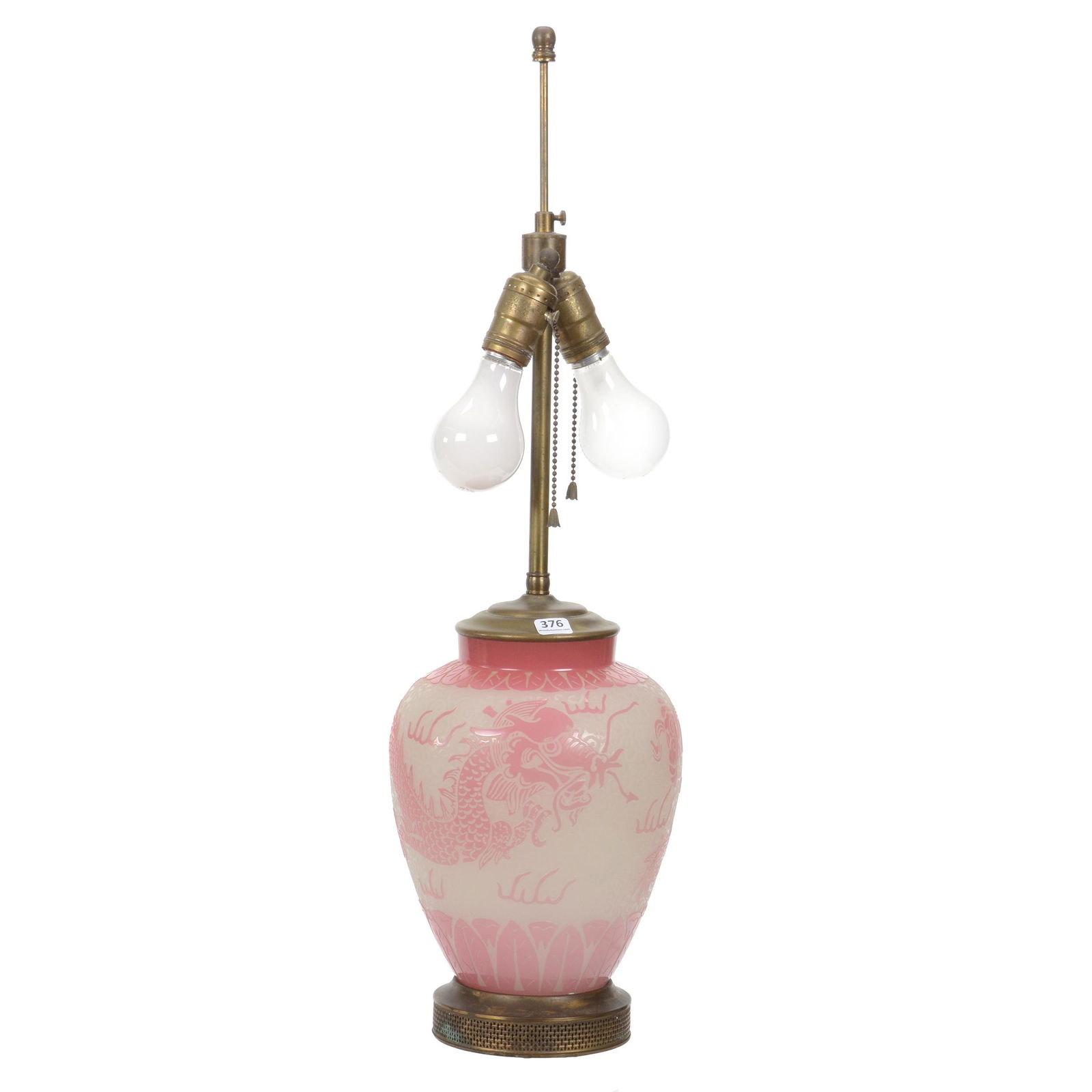 Lamp, Unmarked Steuben Art Glass (1 of 4)