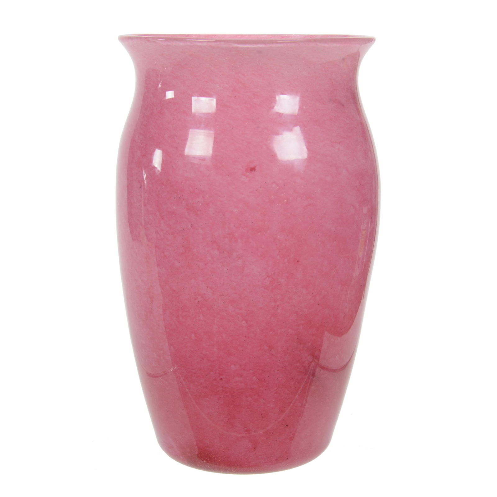 Vase, Unmarked Steuben Pink Cluthra Art Glass (1 of 3)