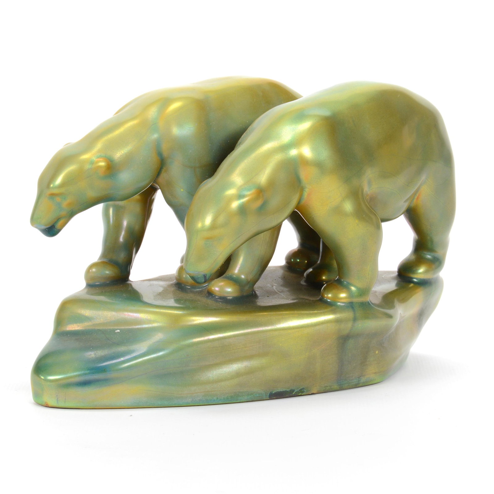 Figural Group Marked Zsolnay Art Pottery (1 of 3)