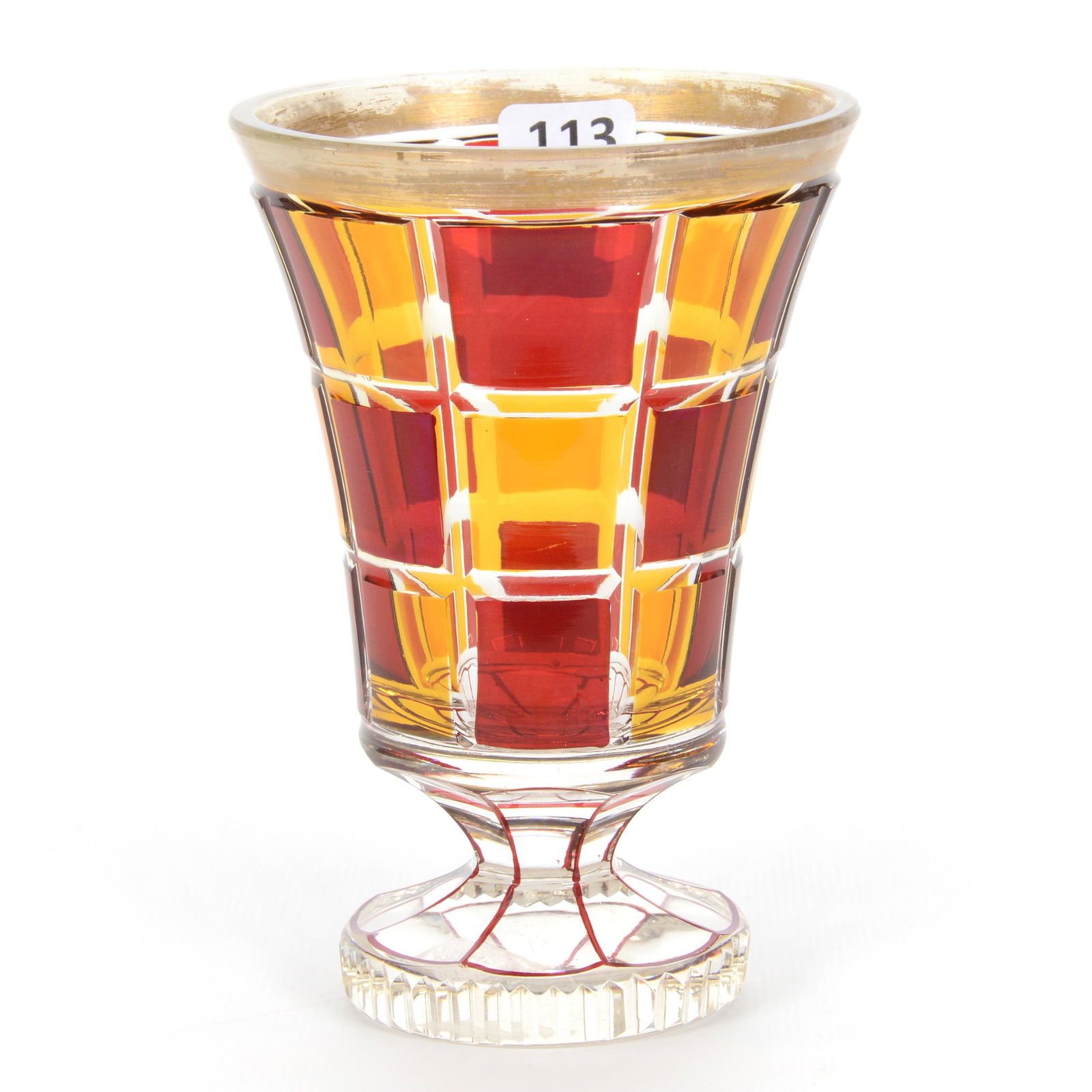 Beaker, Bohemian Ruby And Yellow Flash (1 of 3)