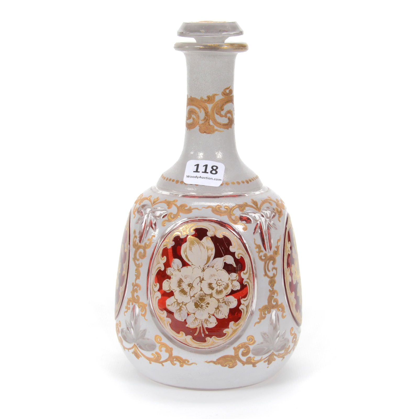 Decanter, Bohemian Art Glass (1 of 4)