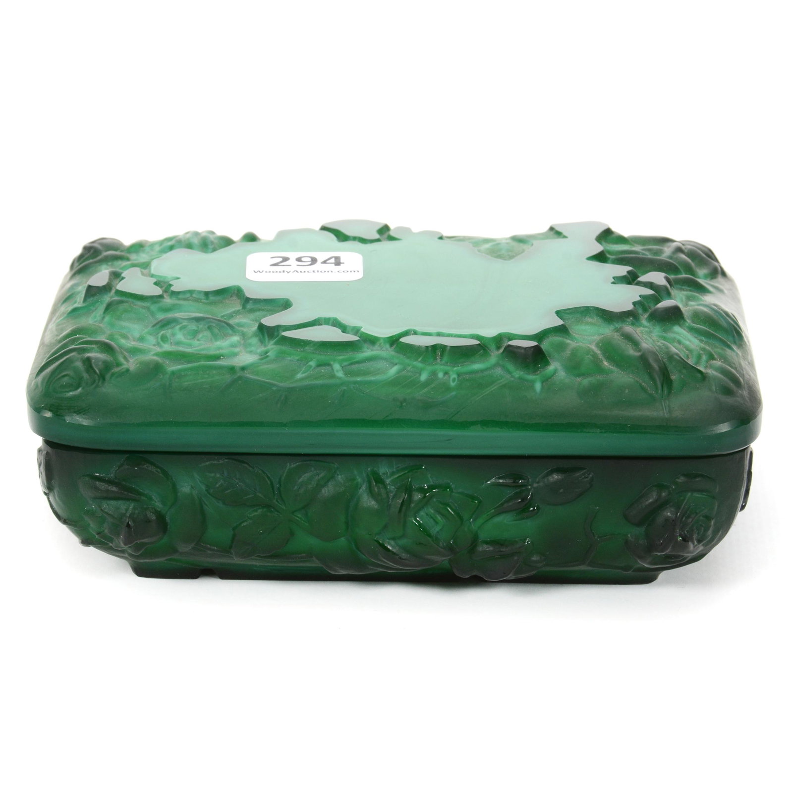 Covered Box, Unmarked Green Malachite (1 of 3)