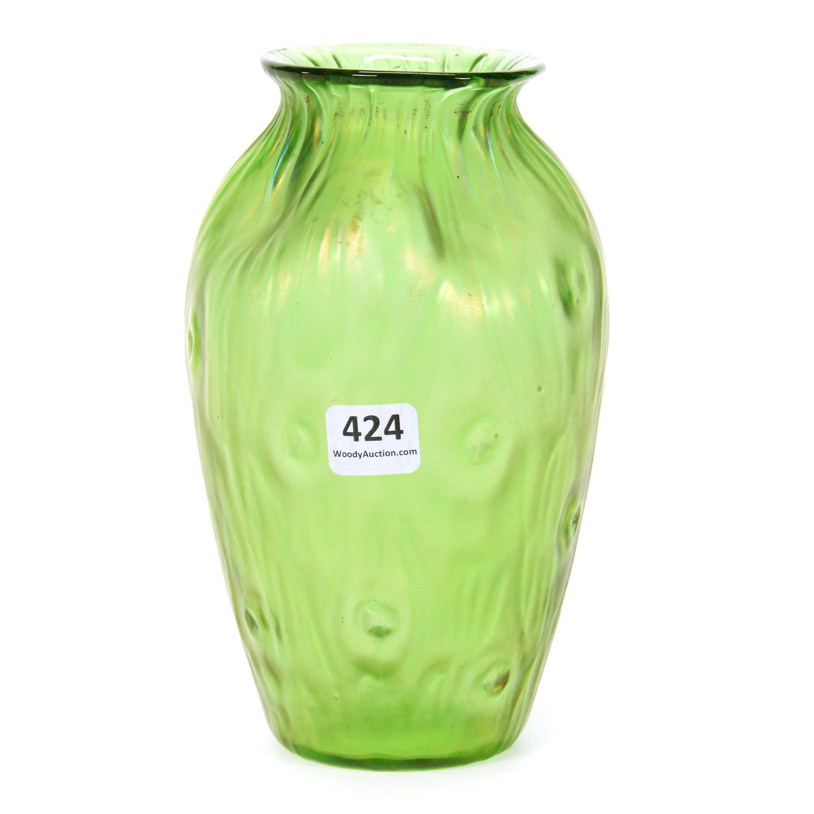 Vase, Green Iridescent Art Glass By Loetz (1 of 2)