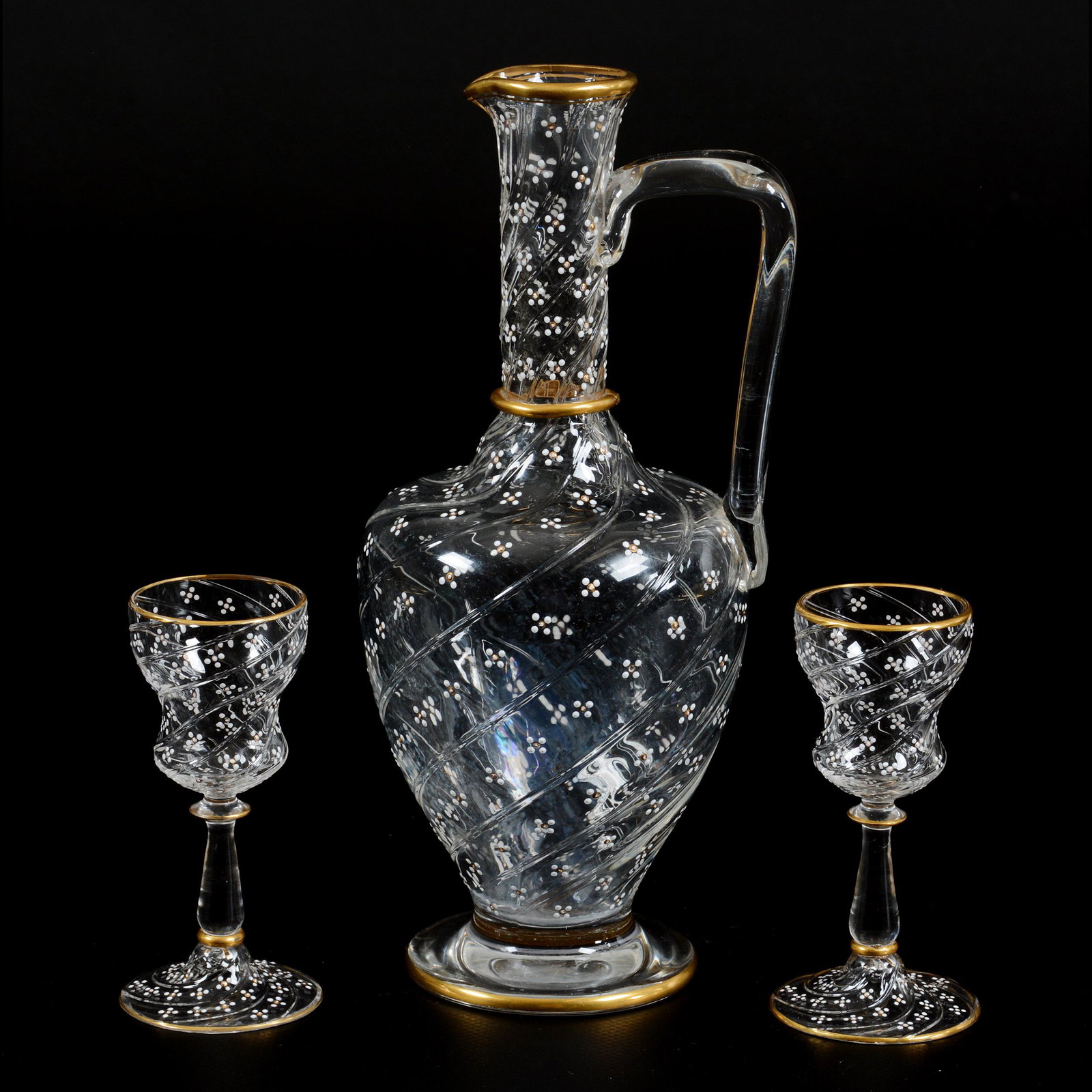 Decanter Set, Clear Bohemian Crystal (1 of 3)