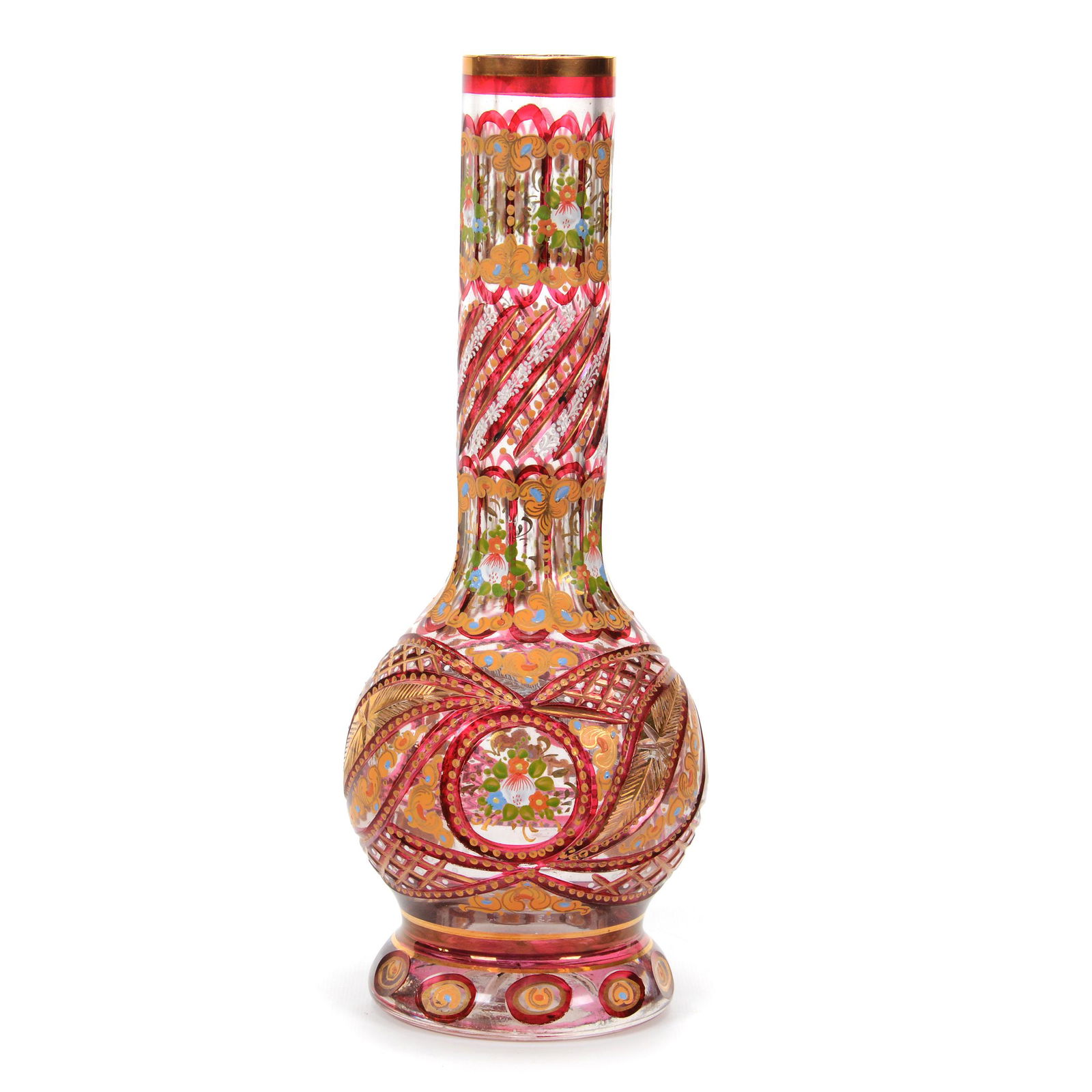 Vase, Clear Bohemian Art Glass (1 of 3)