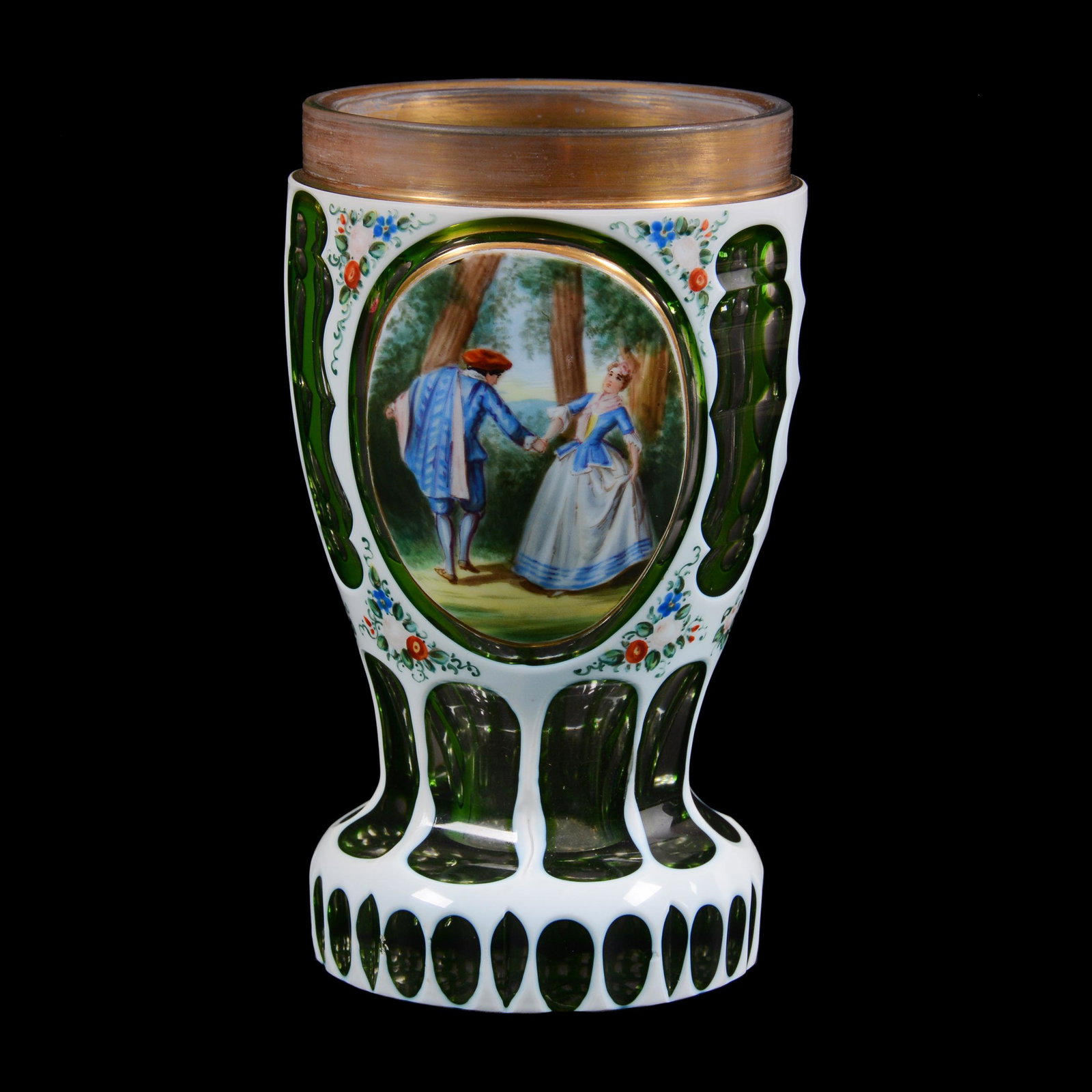 Beaker, Clear Bohemian Art Glass (1 of 3)