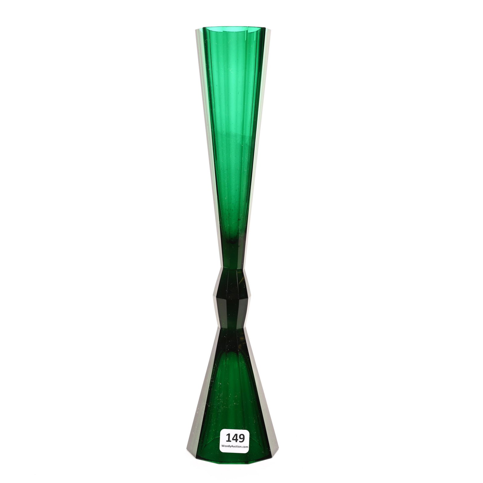 Reversible Vase, Solid Emerald Green Art Glass (1 of 2)