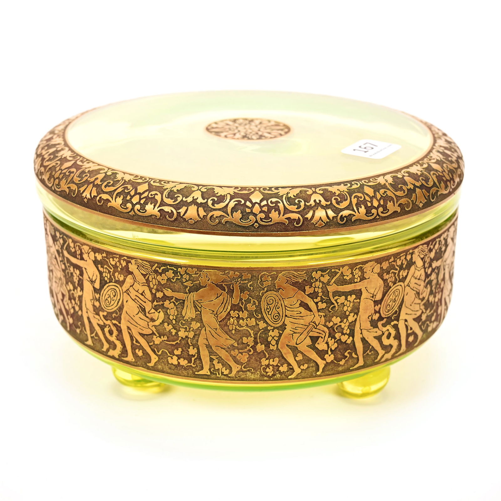 Covered Box Signed Moser Karlsbad Art Glass (1 of 5)